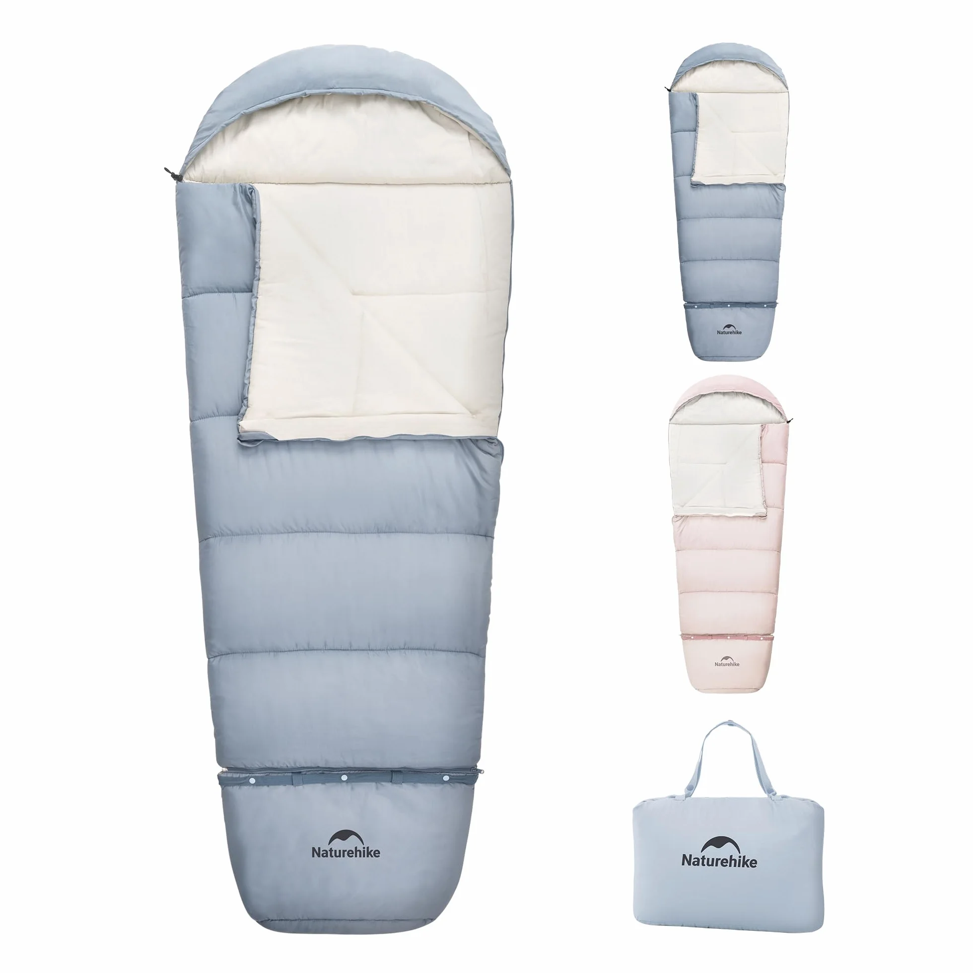 Naturehike Sac de couchage chaud pour enfant, avec coutures extensibles, 190 x 75 cm