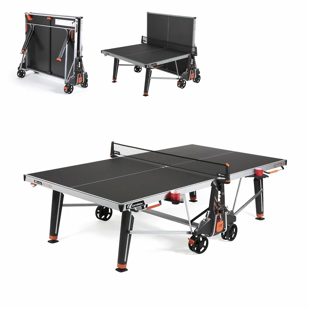 Cornilleau 600X Table de Ping Pong d'Extérieur Loisir Made in France Plateau Bleu Noir 7mm