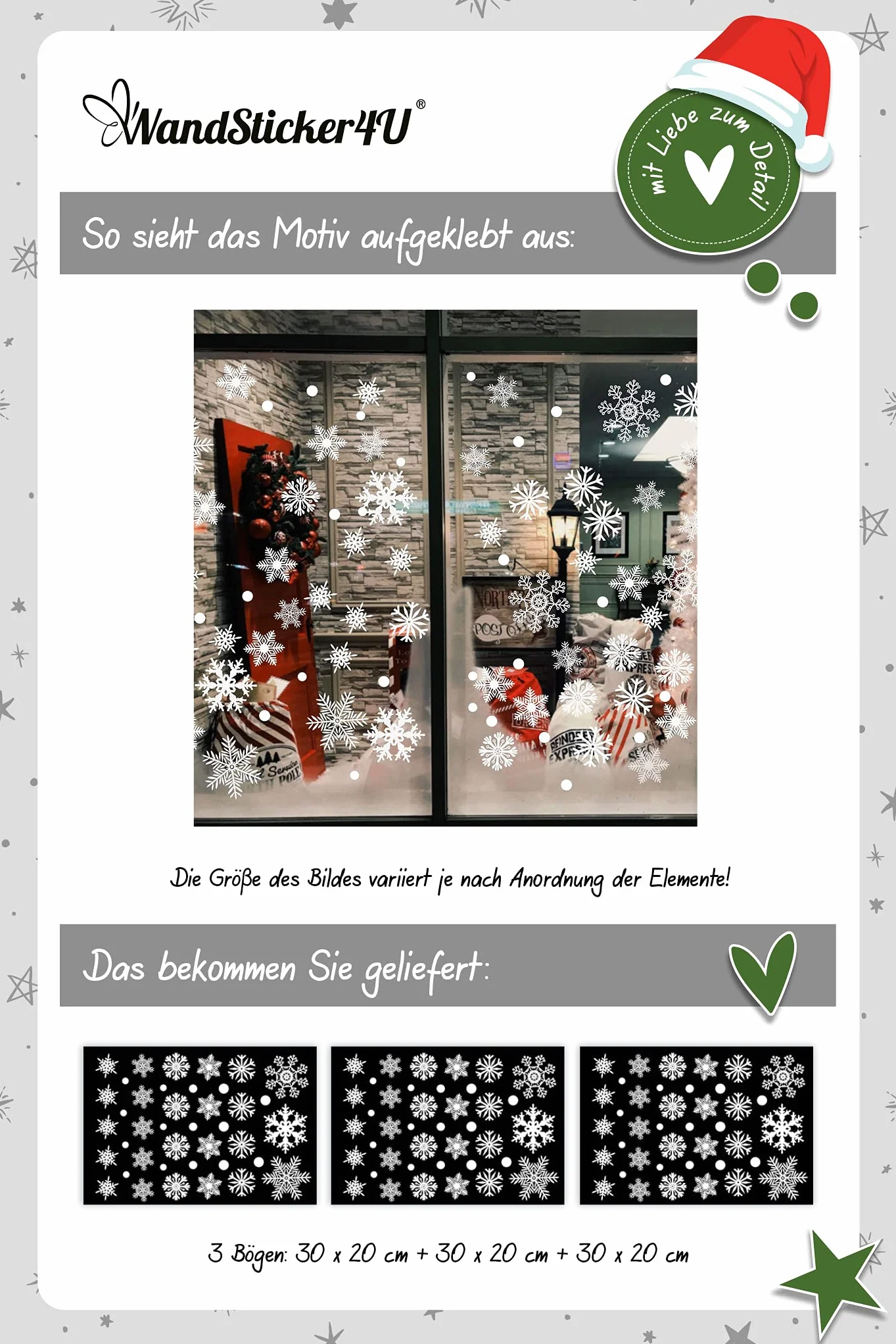 Autocollants de Noël Fenêtre Flocons de Neige Blanc 120 pièces réutilisable Décoration Statique Verre