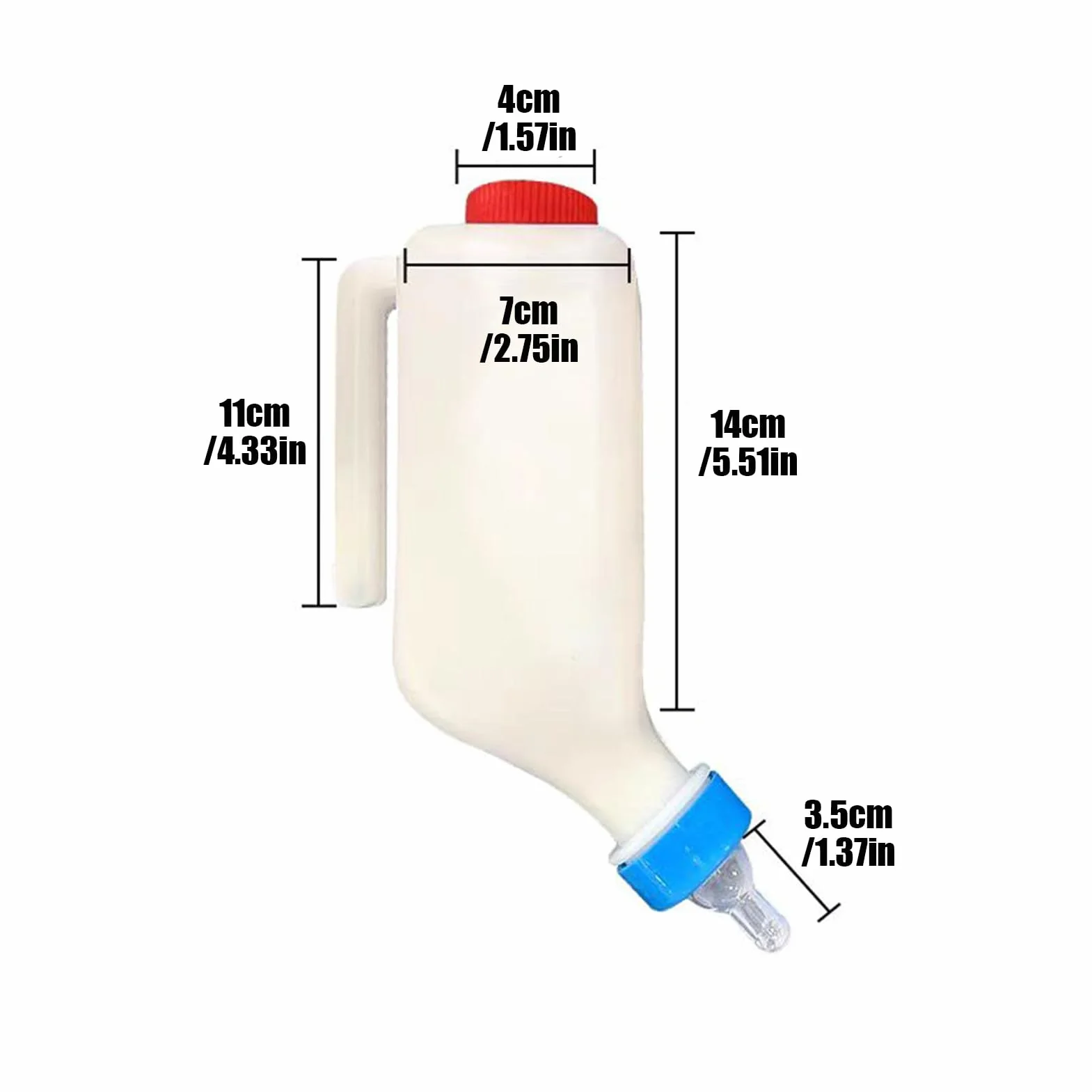 Biberon d'agneau et de chèvre 500/800ml Bouteille de lait avec poignée pour veaux agneaux