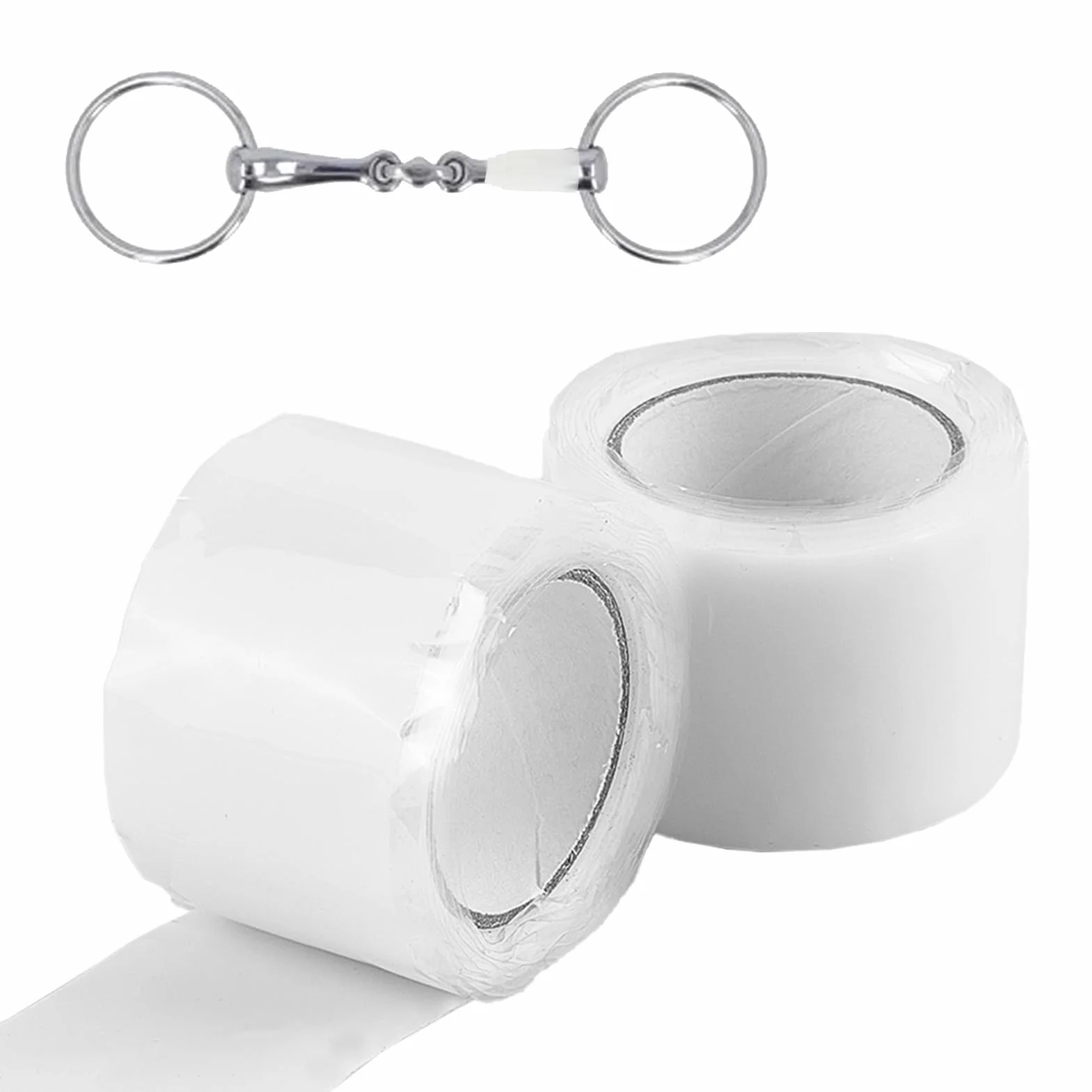 NICENEEDED 2 Rouleau de Ruban Adhésif pour Mors de Cheval Protecteur de Mors en Silicone Bande de Protection Élastique pour Mors de Cheval pour L'Entretien des Mors de Cheval