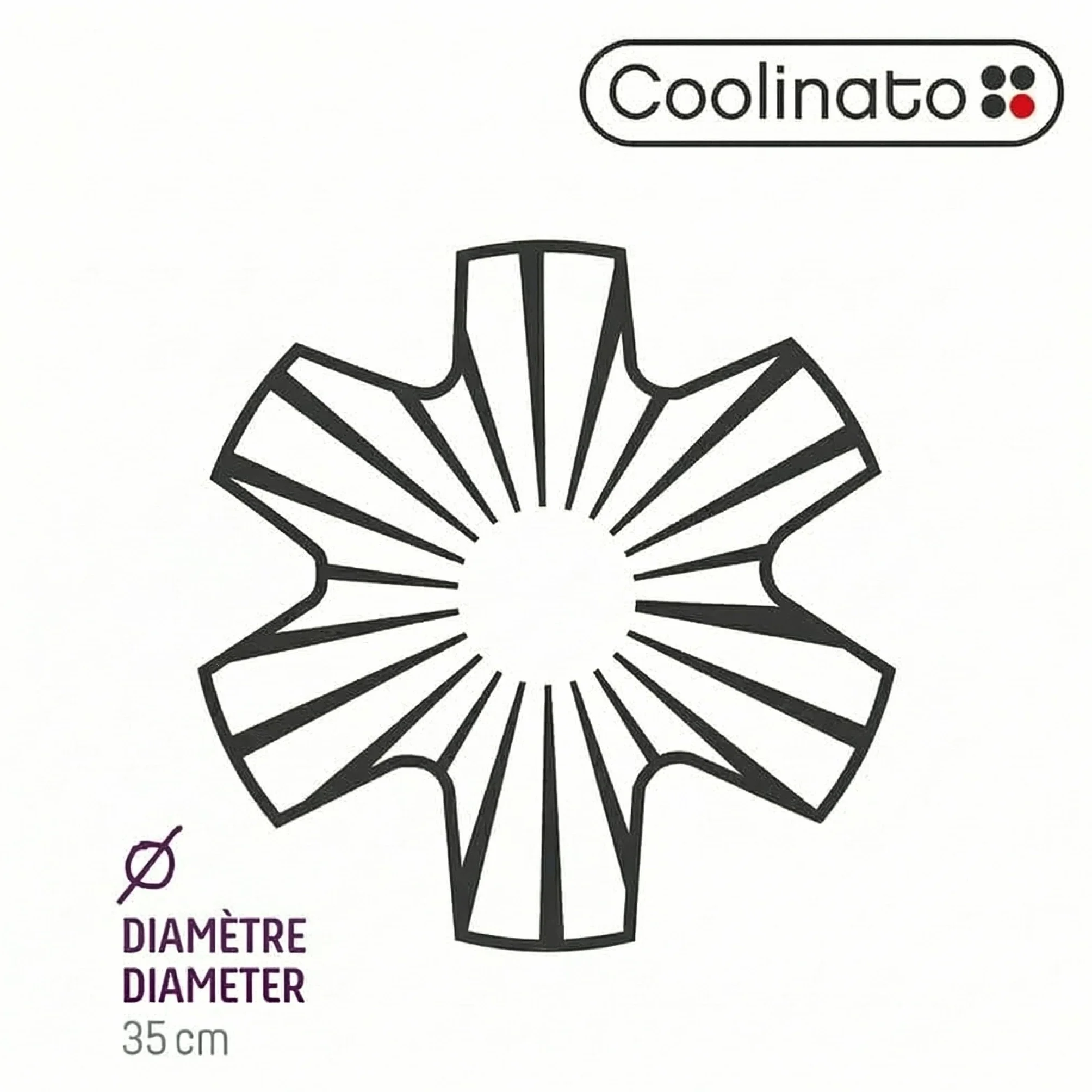 Coolinato Set de 6 protège-poêles en Silicone 35 cm Gris Protection Thermique
