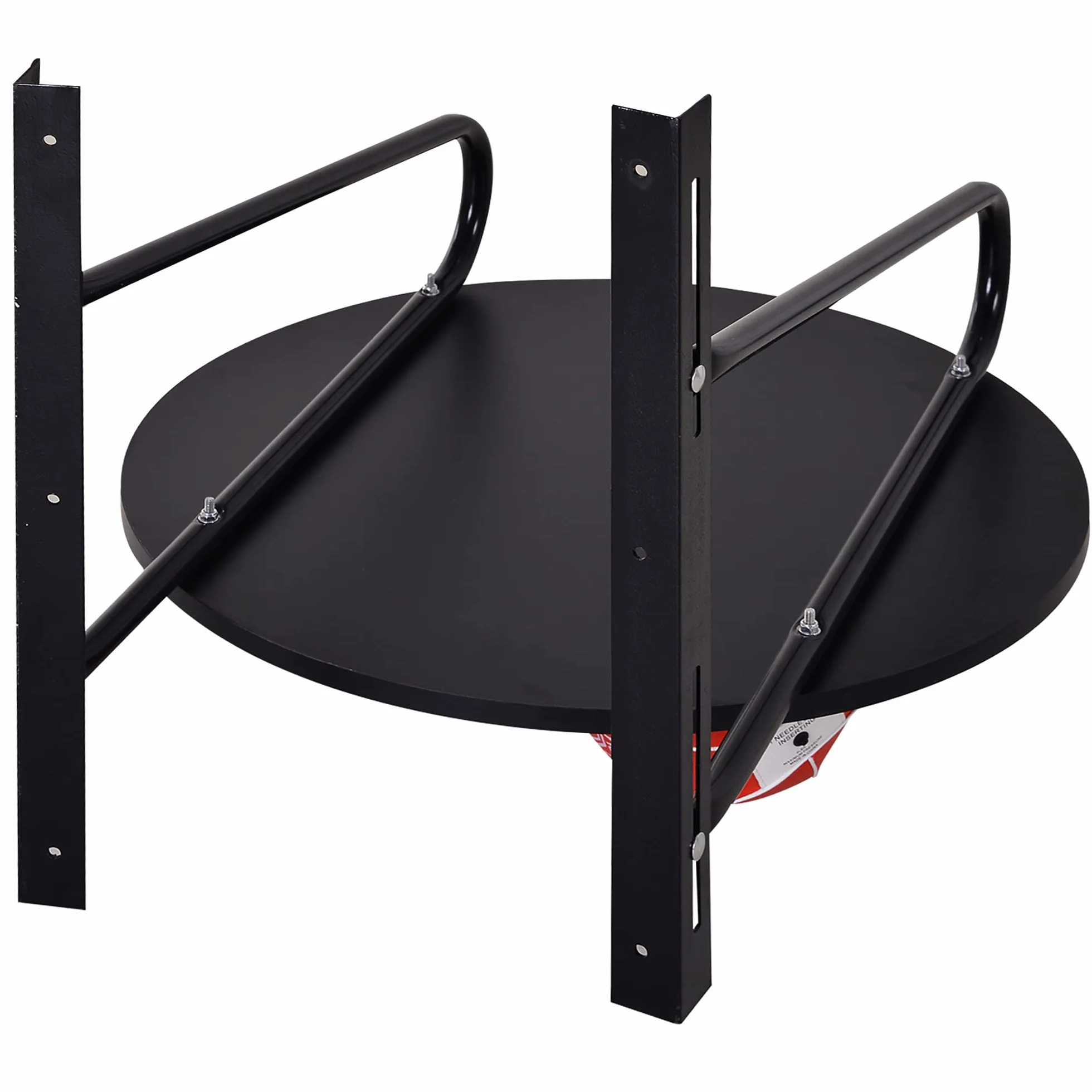 HOMCOM Punching Ball Poire de Vitesse Boxe avec Support Plateau tournant + Pompe en Bois Hauteur Réglable Acier revêtement synthétique