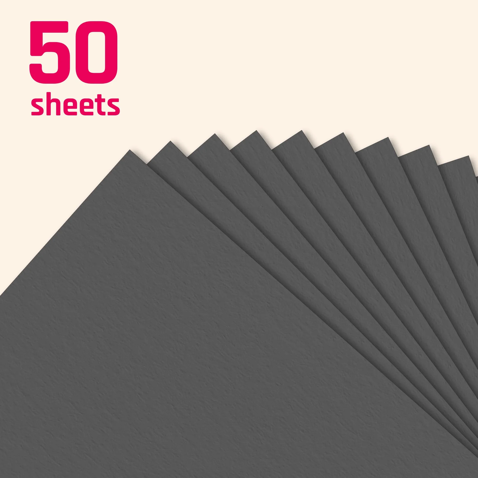 Papier Noir A4 120g 50 Feuilles Cartonné