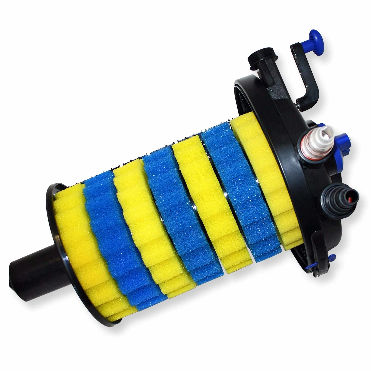 SunSun Kit complet CPF-15000 Filtre de bassin à pression 30000 L 18W lampe UV NEO10000 SuperECO pompe 10000l/h 80W 10m Tuyau 38 mm 1 1/2" collier de serrage W1 44-47mm