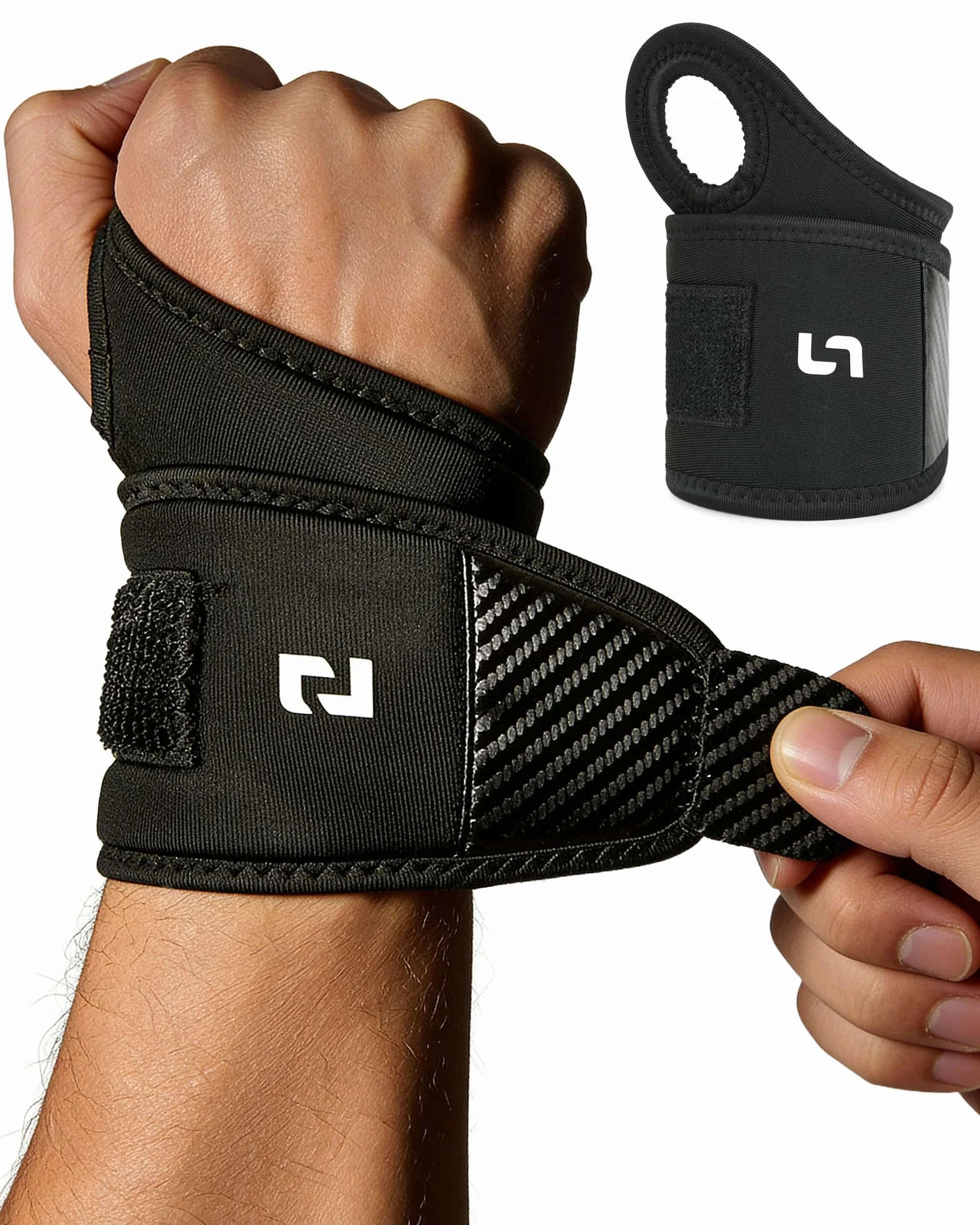 Bande Poignet Musculation 1 Paire Attelle Sangle Cuff Protege Wrist Wraps Homme et Femme Accessoires pour Fitness Crossfit Gym Muscu