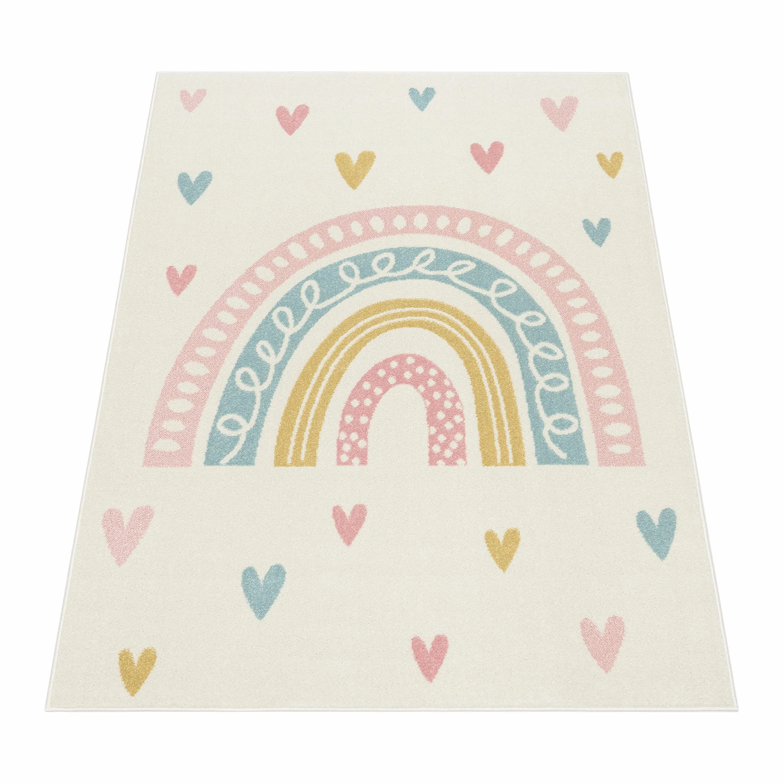 Tapis pour Enfant Paco Home 160x220 cm Crème Motifs Chambre Fille Garçon