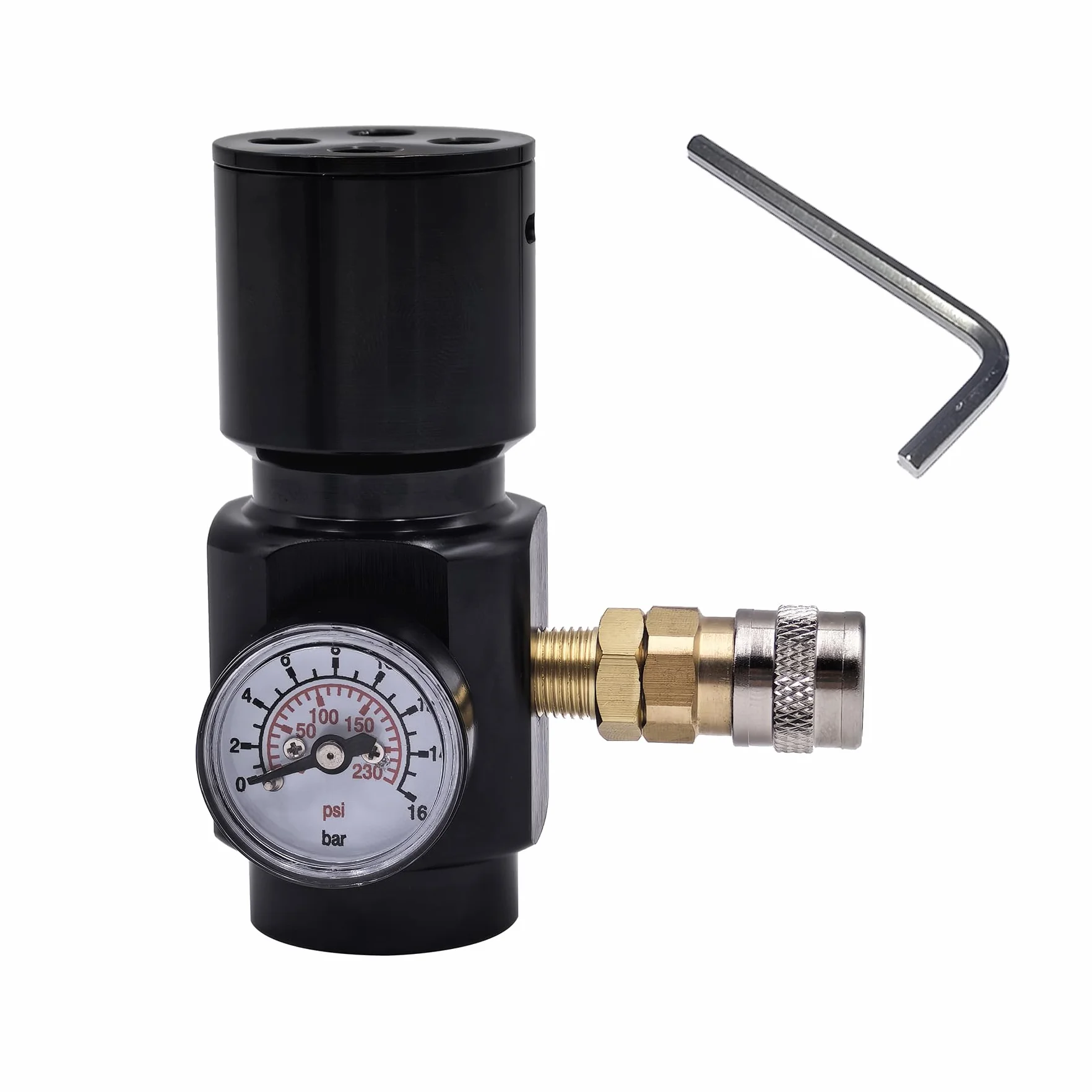 Régulateur de basse pression de CO2 avec sortie réglable 0-150 psi, entrée maximale 2000 psi pour paintball, airsoft, PCP, bouteilles de plongée G1/2