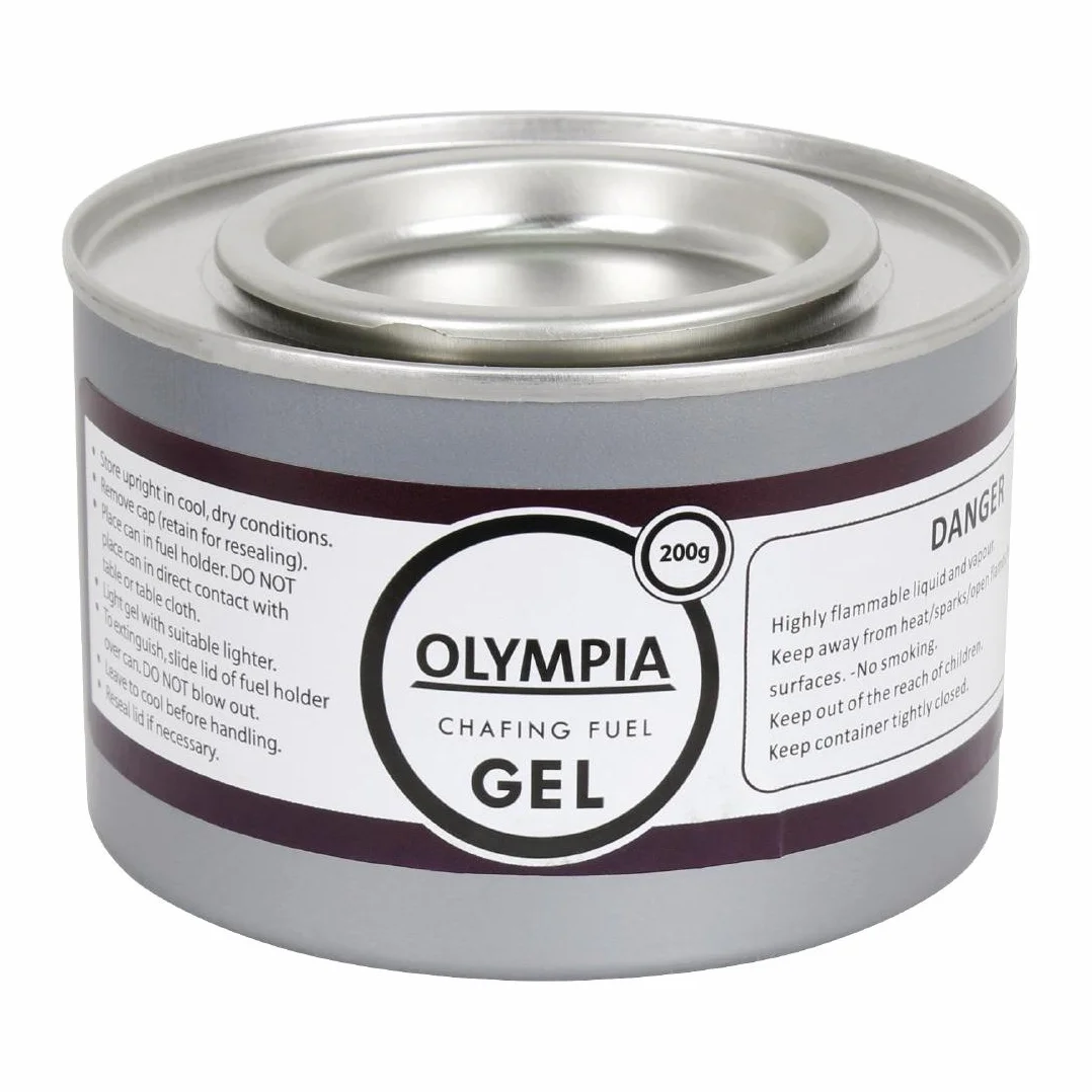 Olympia Gel Combustible éthanol pour Chauffe Plat 200 g Lot de 12 CE241