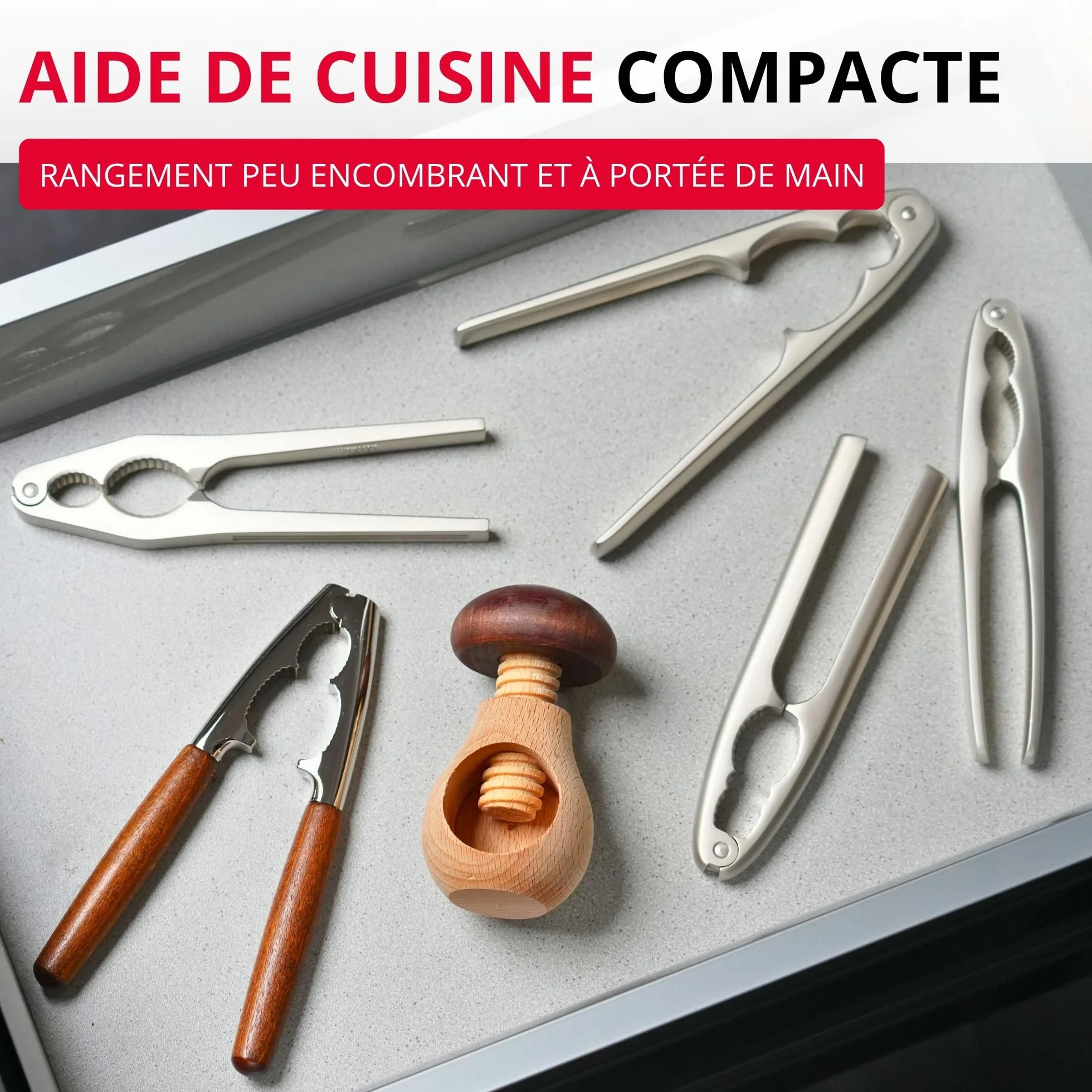 Westmark Casse-Noix en Forme de Champignon, Bois de Hêtre, 9,5 cm, Marron