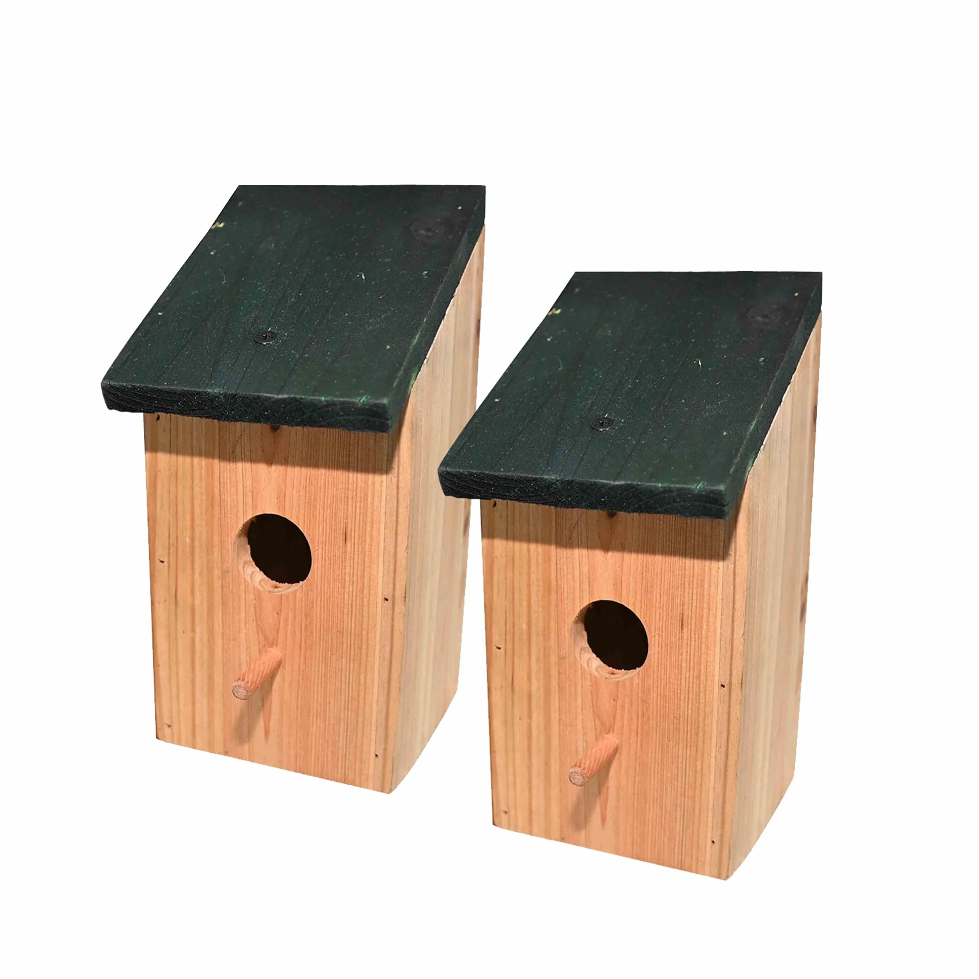 RAM Online Lot de 2 Nichoirs en Bois pour Oiseaux Mésange Bleue Moineau