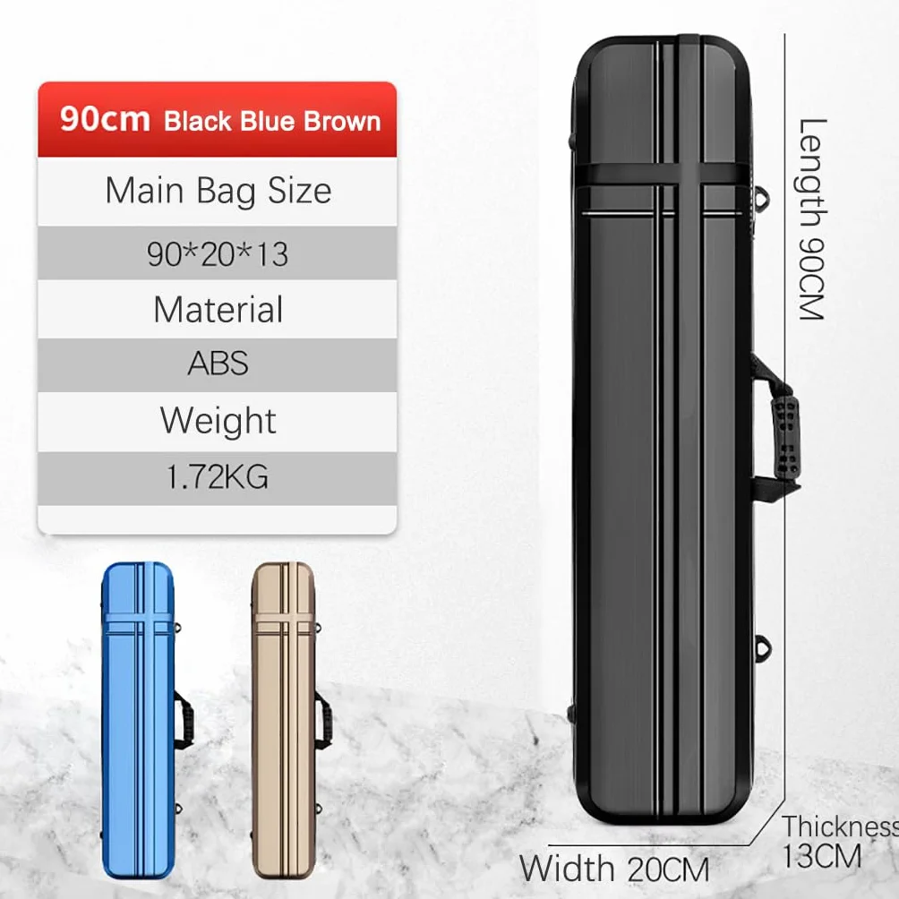 Étui Rigide pour Arc Recurve Takedown,Sac de Voyage Et de Tir à L'arc en ABS pour La Chasse Et L'entraînement,Sac à Dos Léger Avec Rembourrage en Mousse épaisse Et Poches p(Size:90*20*14cm,Color:noir)