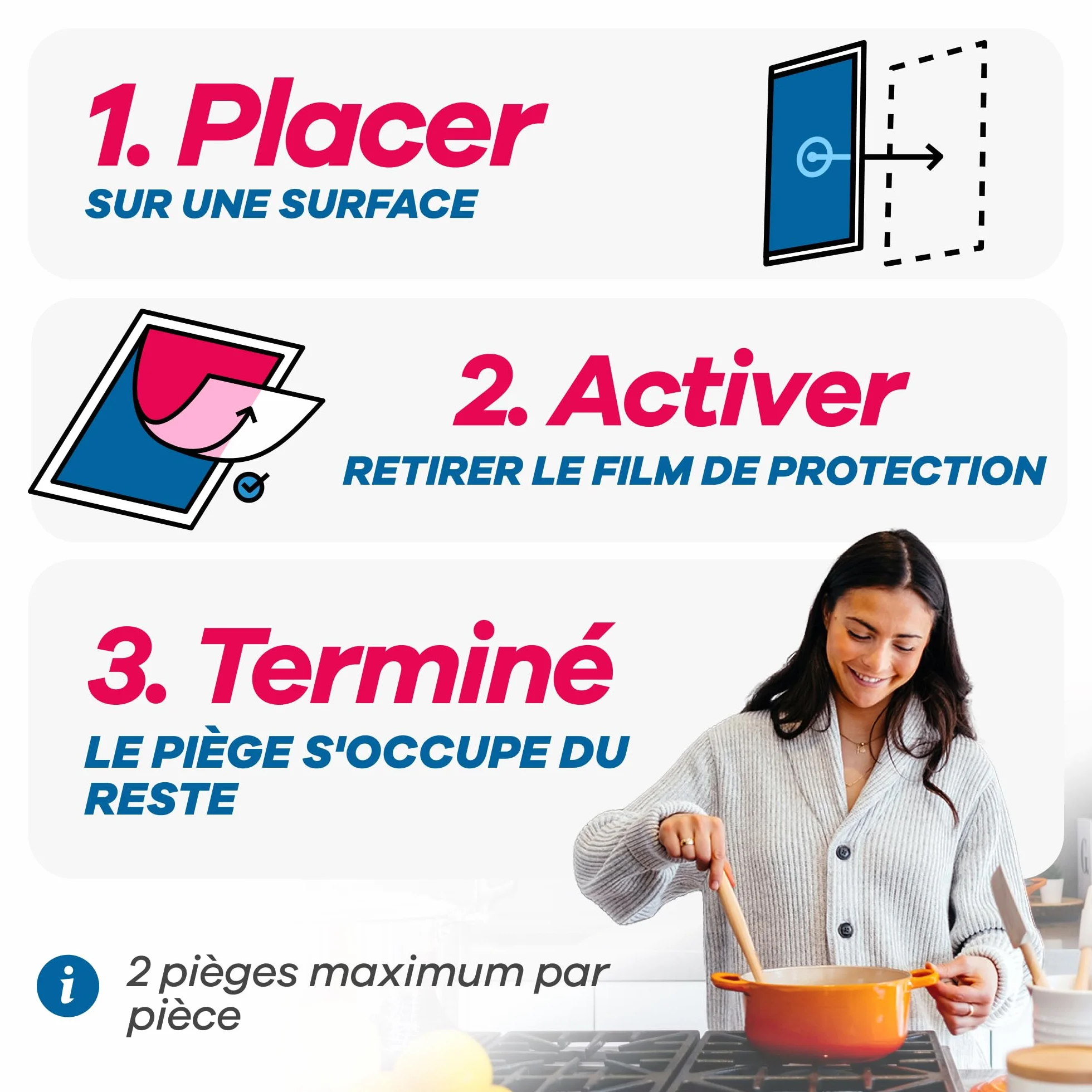 GEROBUG Piège à Mites Alimentaires 10 pièces XXL Pack - Pièges à Phéromone Sans Odeur Longue Durée