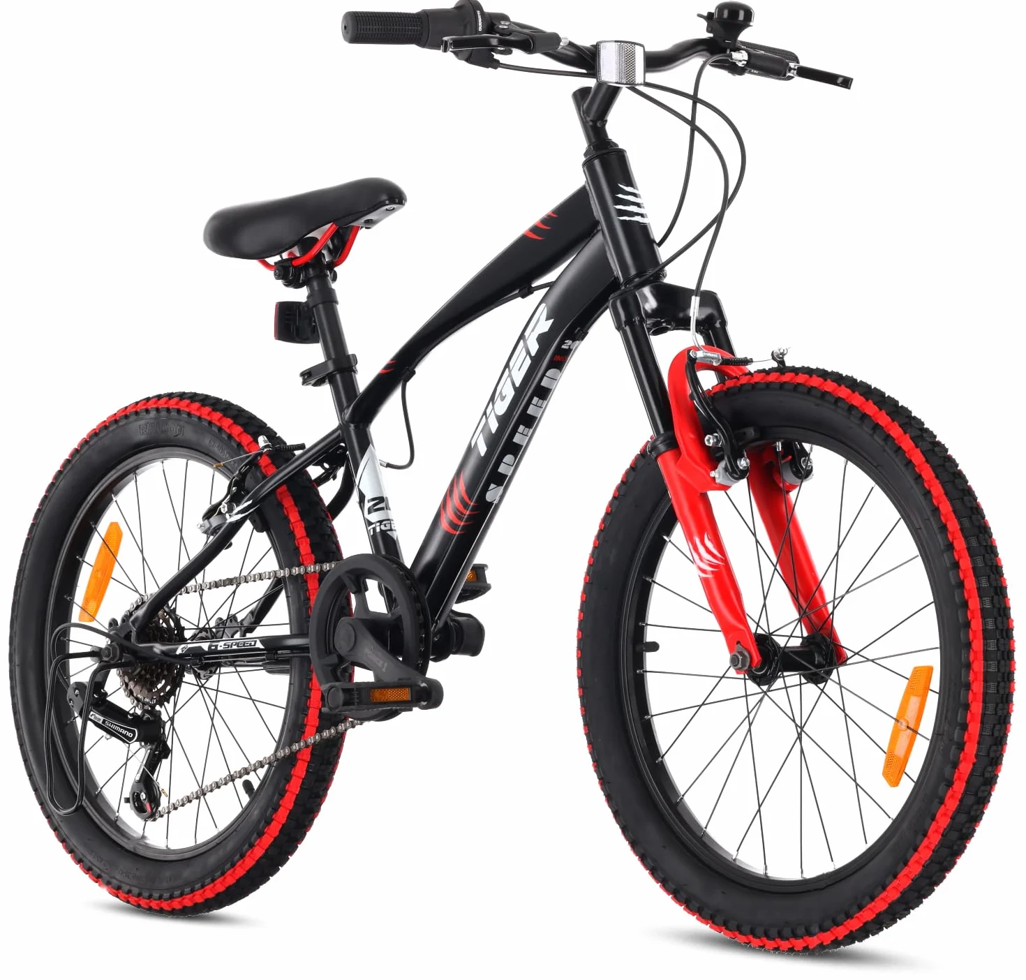 Tiger Bike Vélo pour Enfant pour garçon 20 Pouces Taille de Roue au Choix 6 Vitesses Shimano Vélo Enfant de 6 à 10 Ans Hauteur réglable