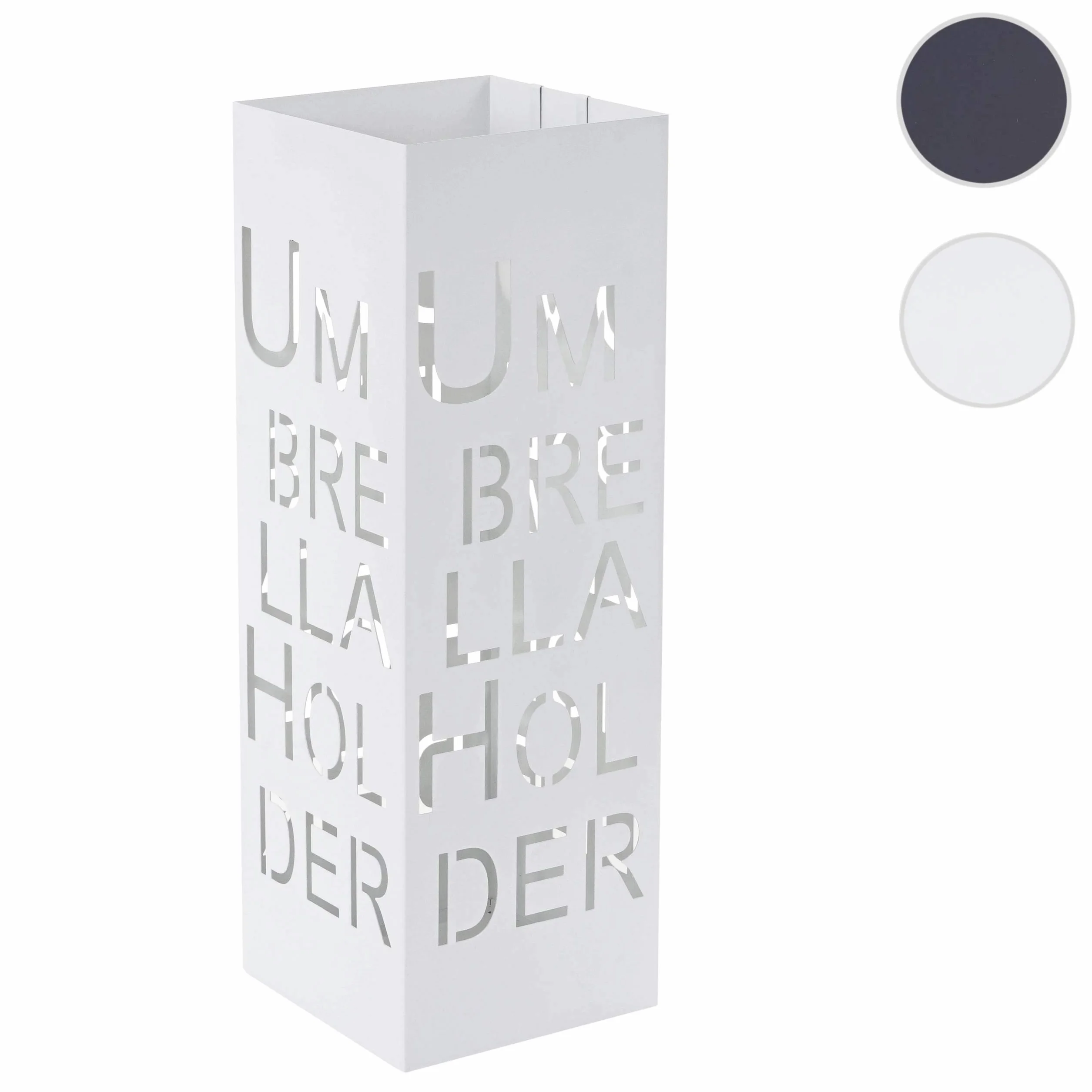 Mendler Porte-parapluies HWC-C78, Support parapluie, 55cm Blanc