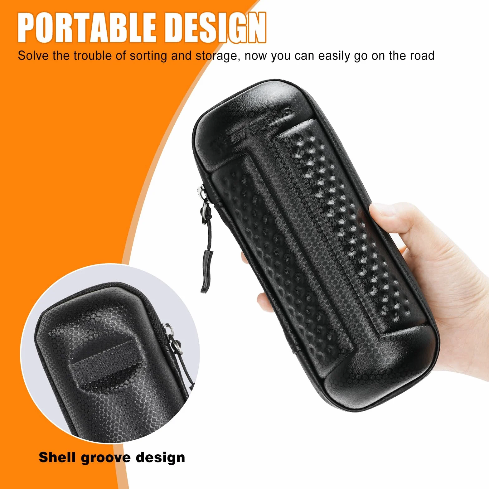 Sac à Outils de Vélo pour Porte Bouteille d'eau, Sac de Rangement, Noir
