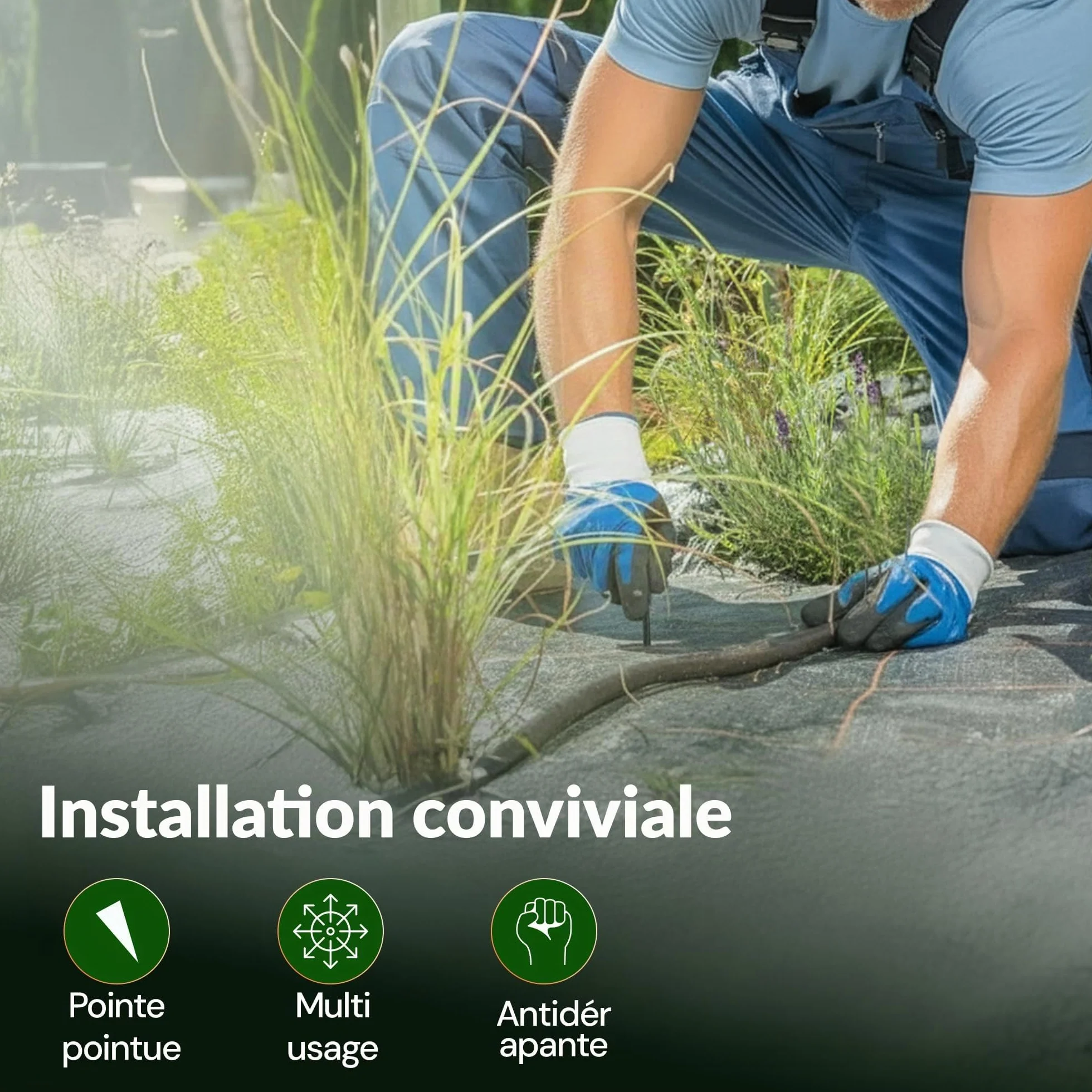 GARDENIX Lot de 100 AquaPEG piquets de Fixation pour Ligne d'égouttement