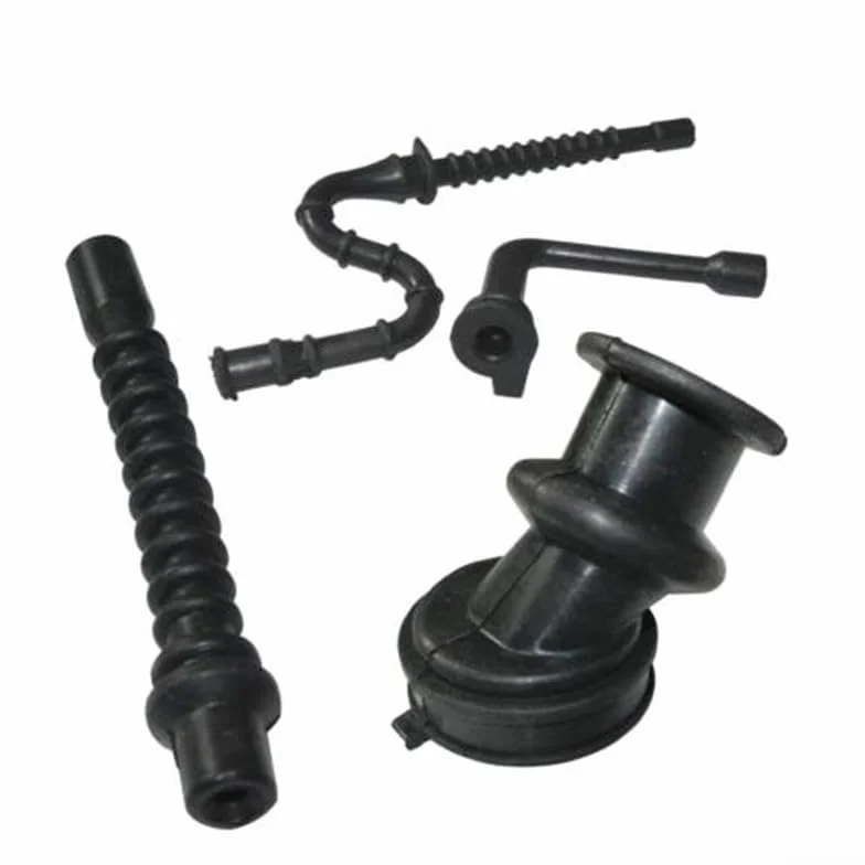 Soufflet collecteur avec conduite de carburant, conduite d'huile et ligne d'impulsion pour tronçonneuse 026 260 024 240 en caoutchouc