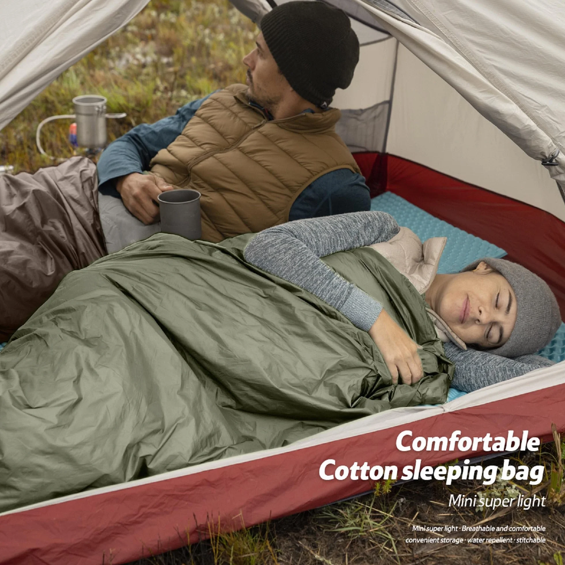 Naturehike Sac de Couchage d'été ultraléger (760 g) – Enveloppe légère et Portable, Sac de Couchage 3 Saisons en imperméable, Confortable avec Sac de Compression