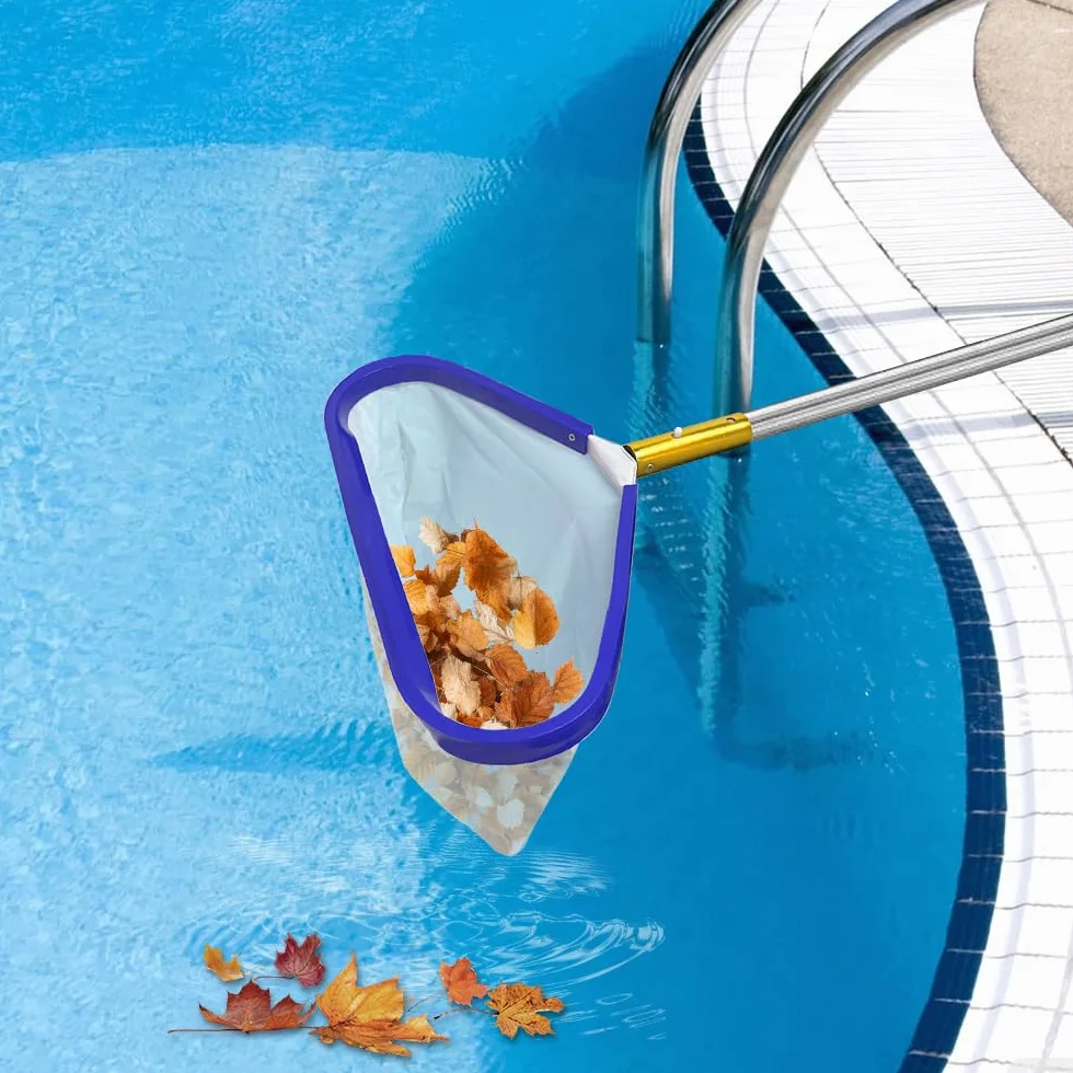 Épuisette Piscine Fond Professionnelle Maille Extra Fine Cadre Aluminium pour Piscine Spa Étang