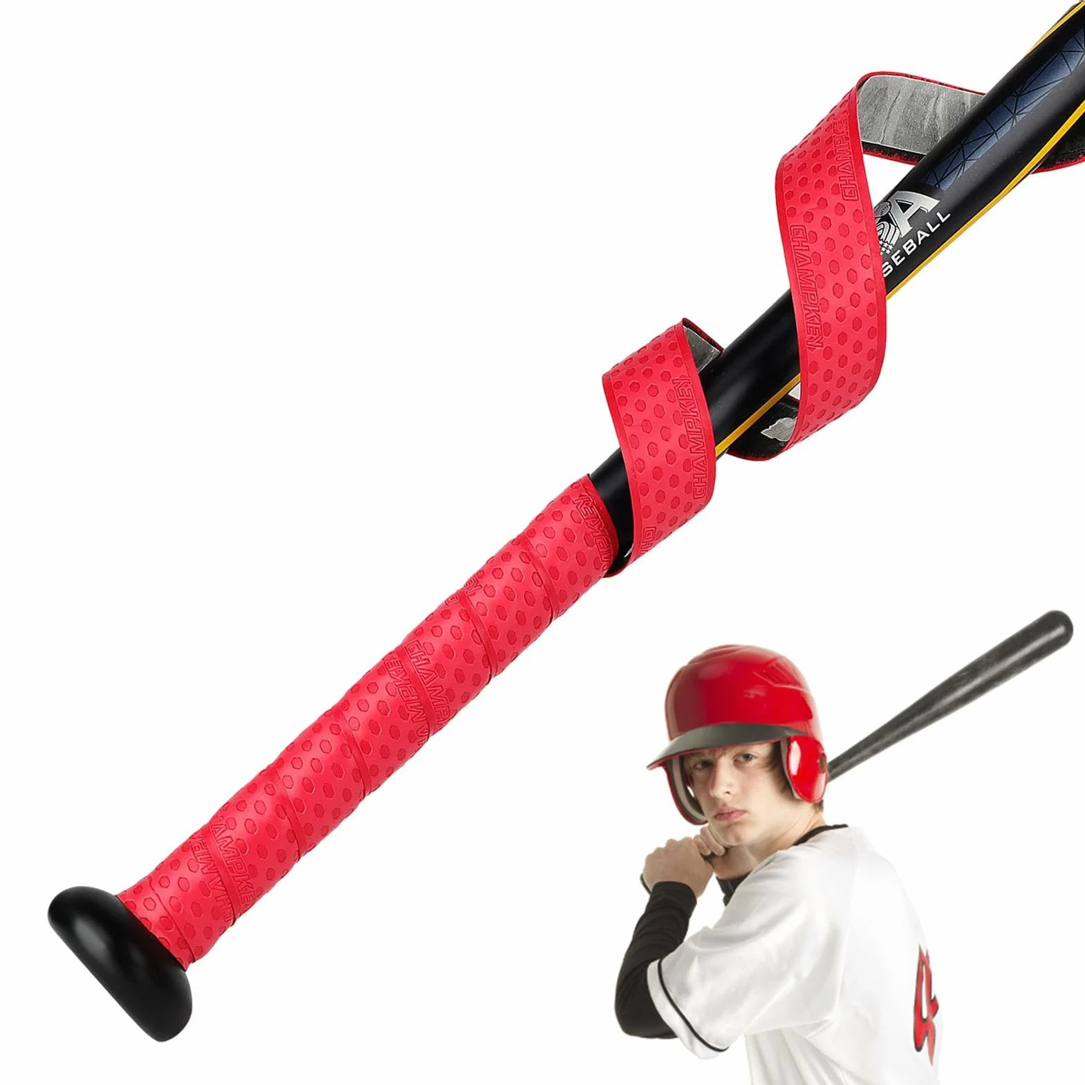 Surgrip de raquette de tennis de badminton,Bande antidérapante anti-transpiration de 1 m, prédécoupée et prise au sec | Bande anti-transpiration antidérapante, surgrip antidérapant pour tennis, baguet