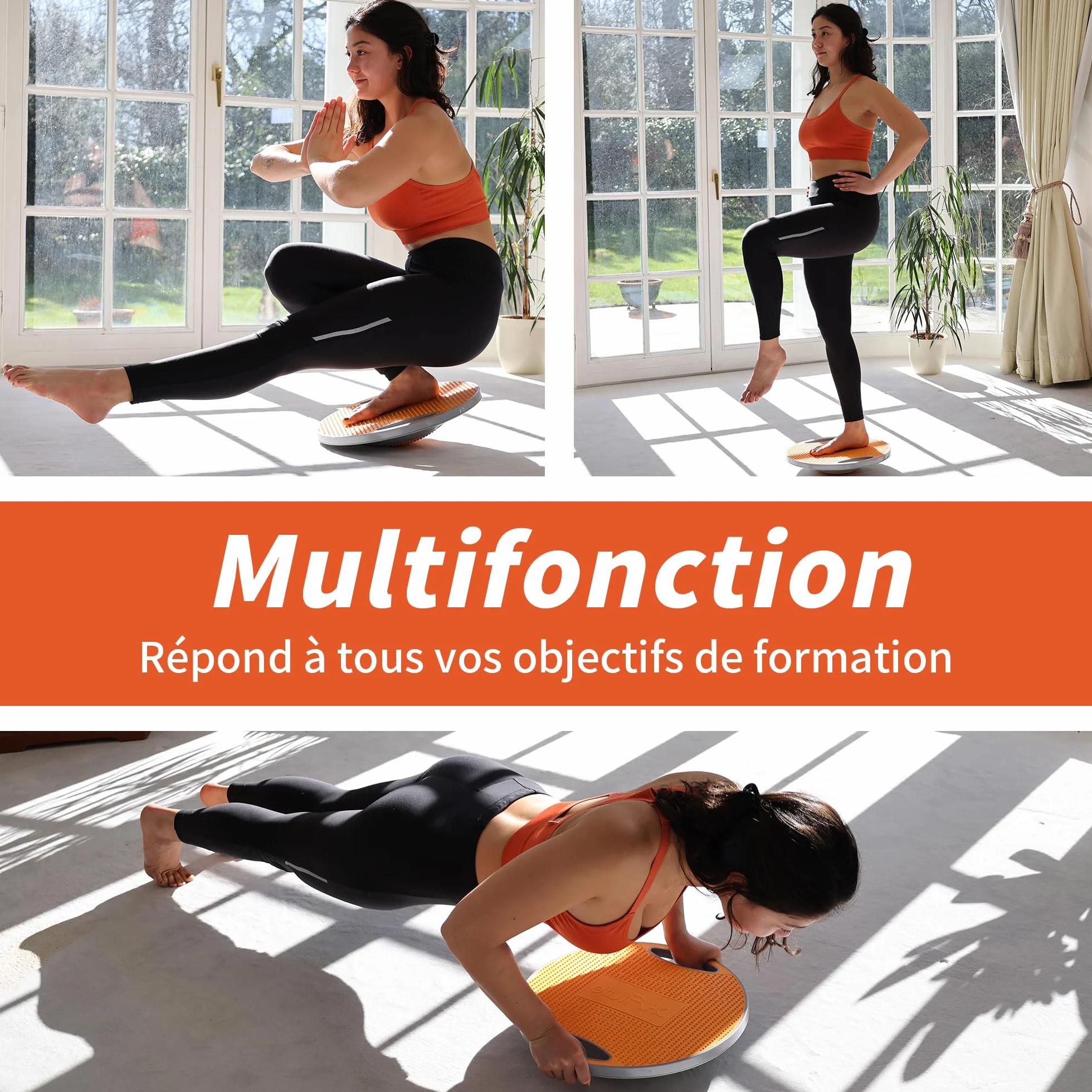 DH FitLife Planche d'équilibre Extra Large Ø 42 cm Max. 200 kg Balance Board