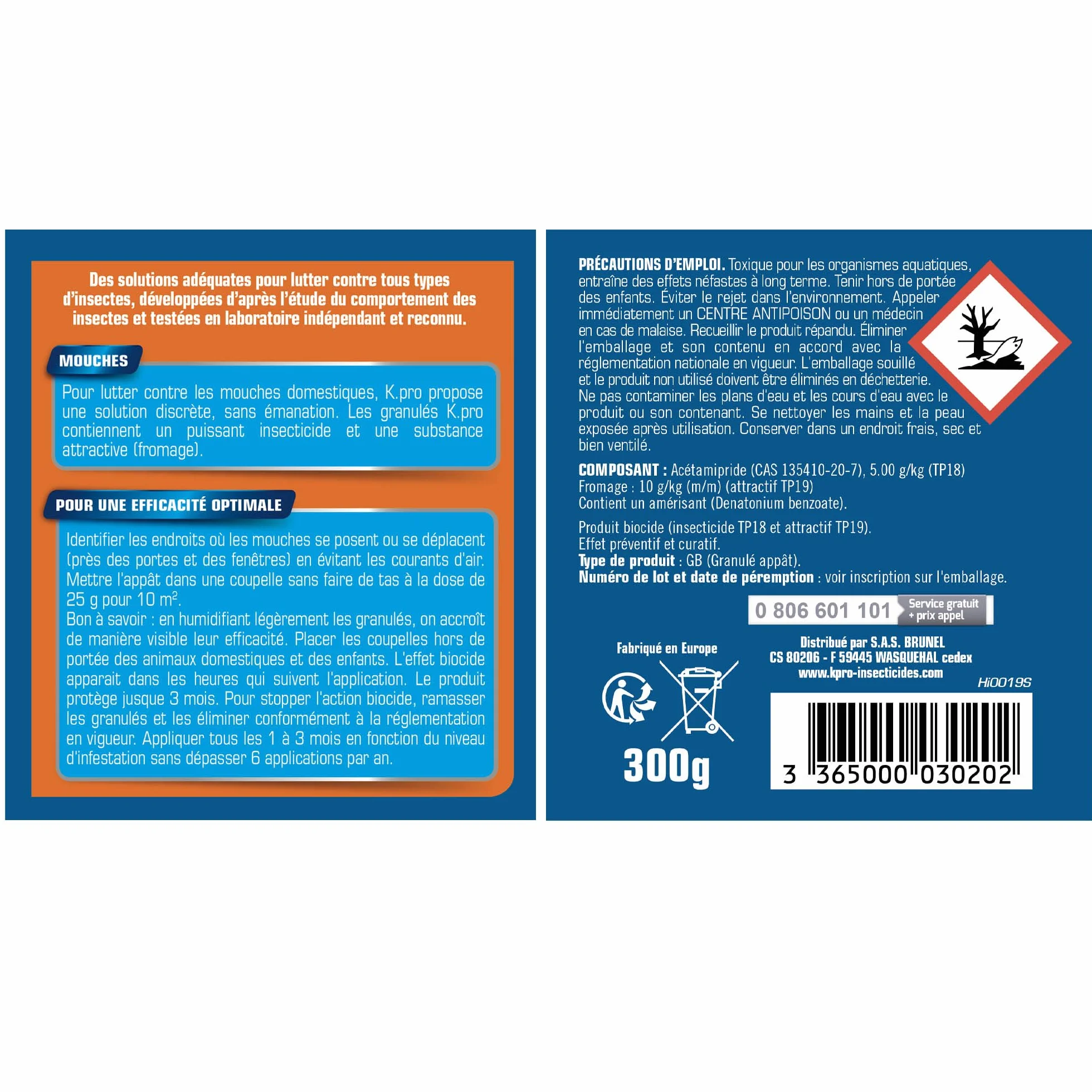 KAPO Granules Anti-Mouches Foudroyants 300 gr - Protection Longue Durée Sans Odeur