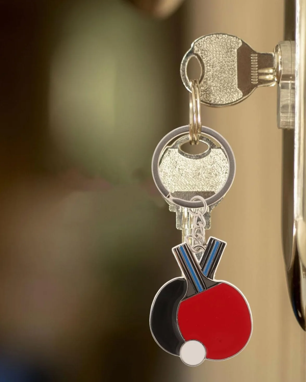 1 porte-clés tennis de table, porte-clés sport, pendentif de clé, amoureux du tennis de table, pour les amis, la famille, les amoureux, pour les clés, les sacs à dos