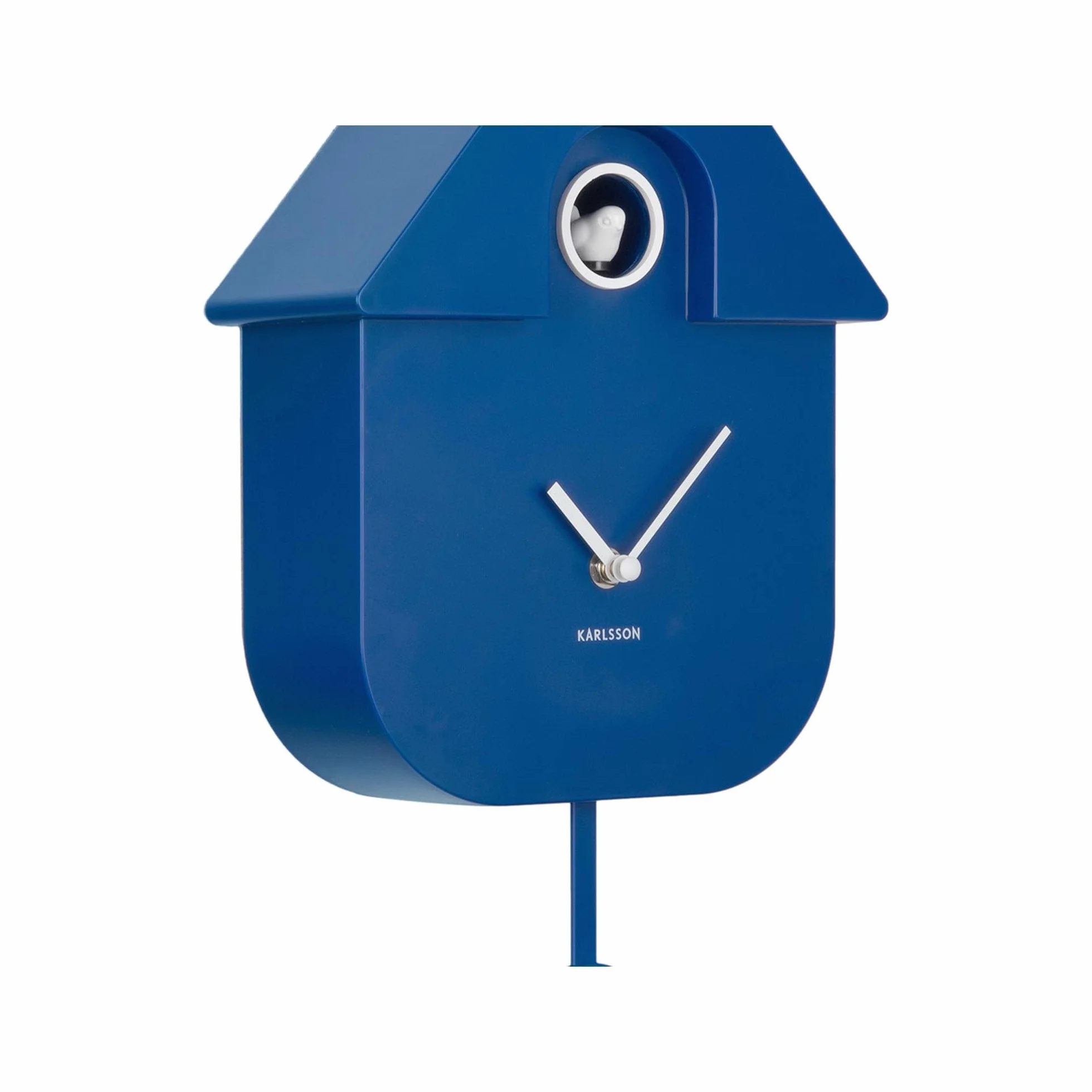 Karlsson Horloge murale à coucou moderne 8,5 x 21,5 x 41 cm Bleu Plastique