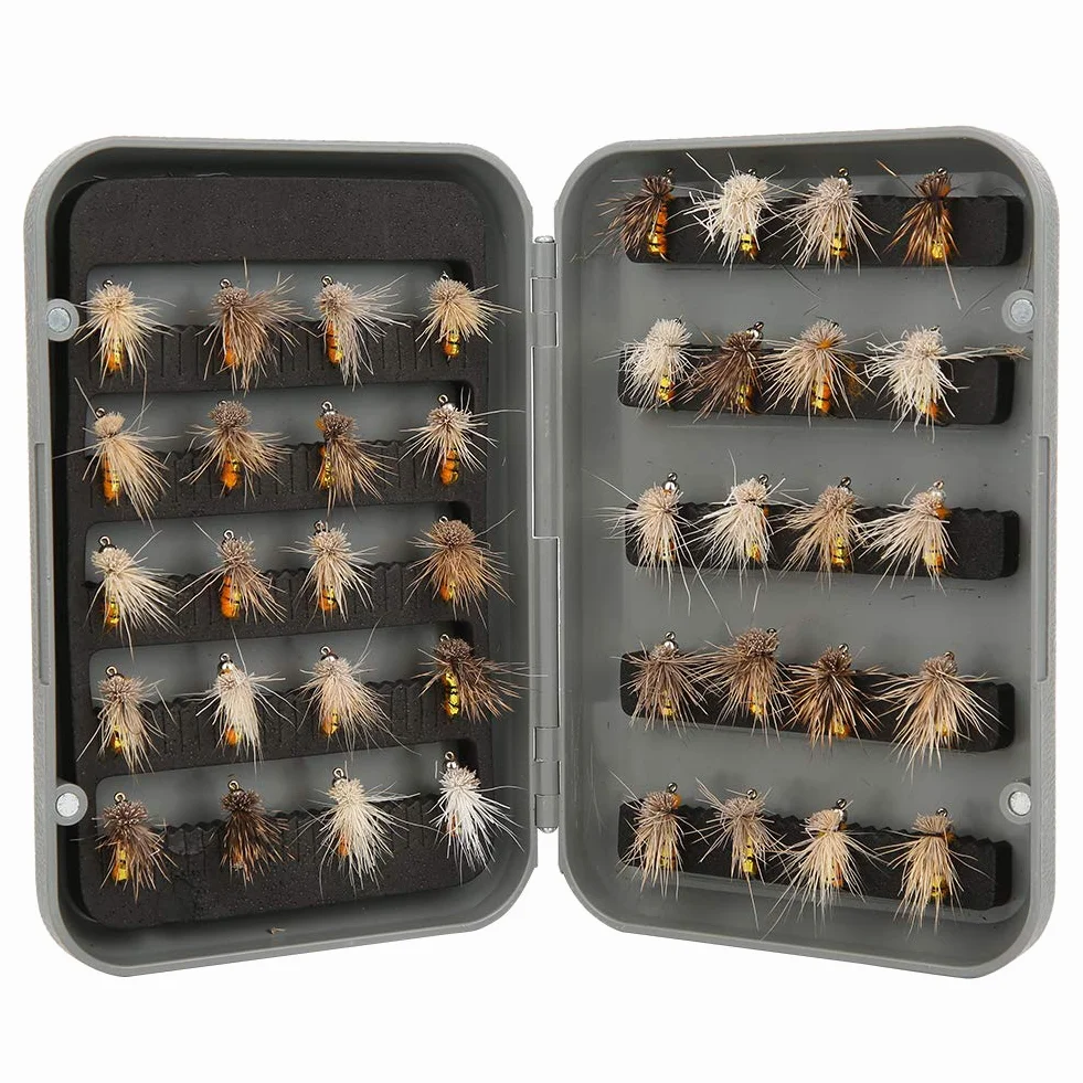 Mouches de Pêche Tenkara, 40 Pièces, Kebari, Mouches Sèches, pour Pêche à la Truite, Rivière, Ruisseau de Montagne