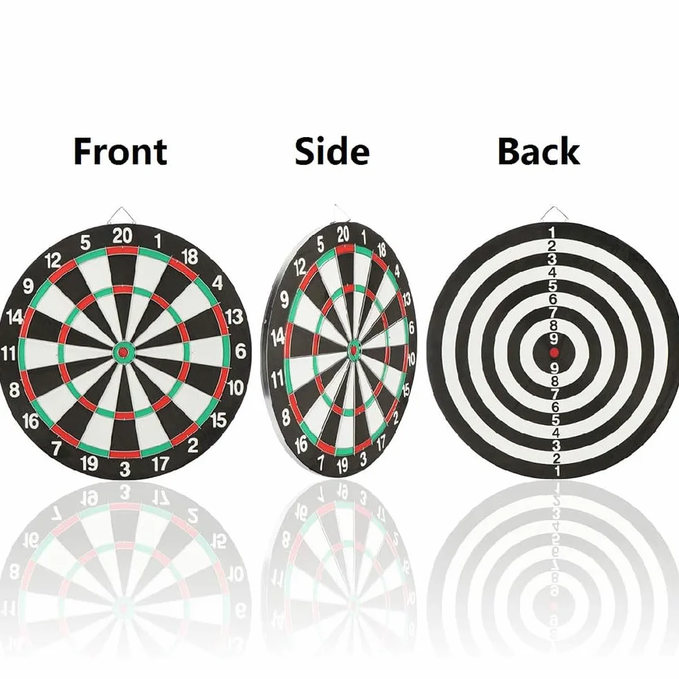 Tableau de Fléchettes,Jeu de Fléchette Professionnel,Cible en Liège,Rond Cible avec 4 Fléchettes,Les Loisirs Sport Dart Board Tournoi Adultes pour Bureau Jeux D'intérieur,12zoll