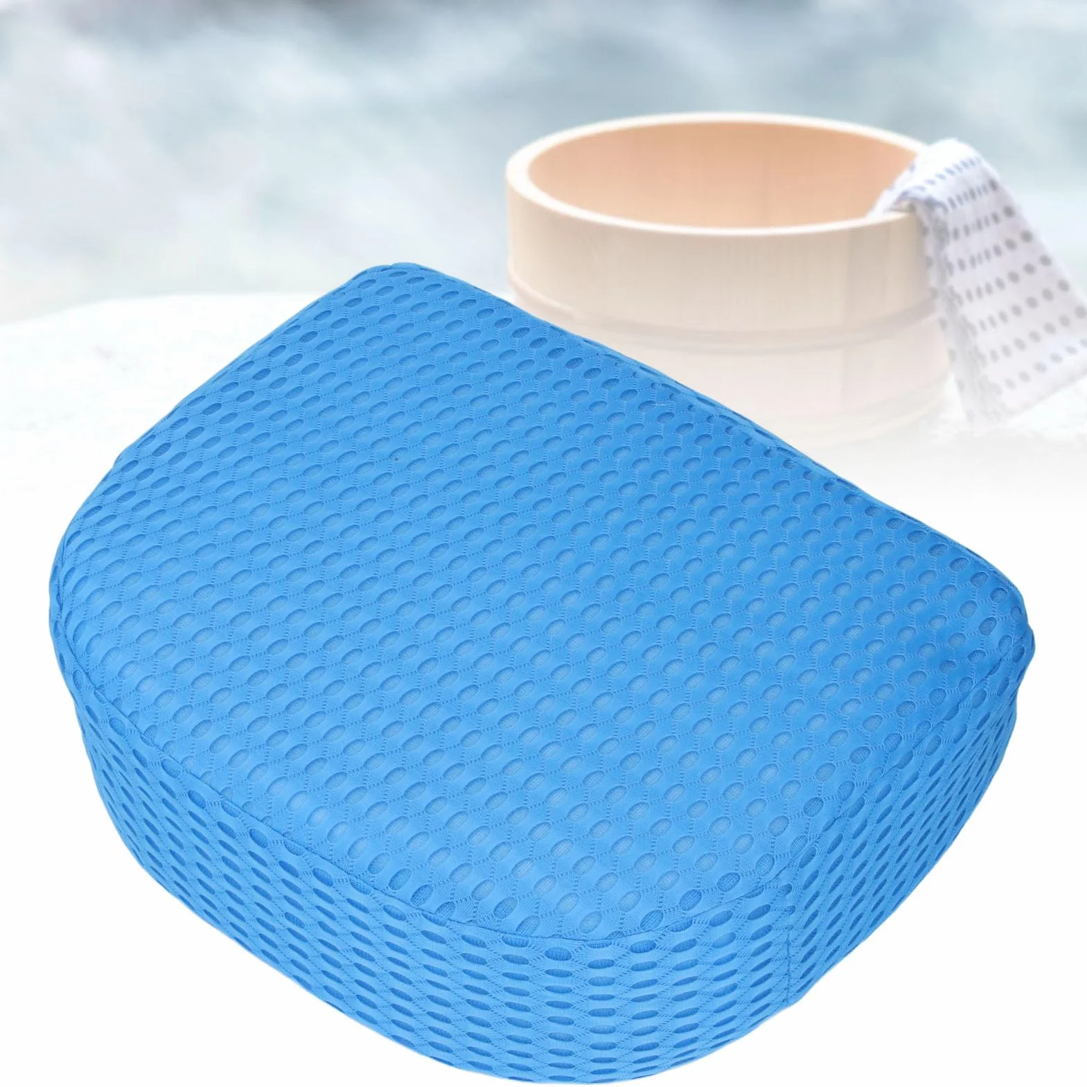 Coussin de Spa en Maille d'air 3D Antidérapant Séchage Rapide Siège Rehausseur pour Adultes avec Accessoires Lestés