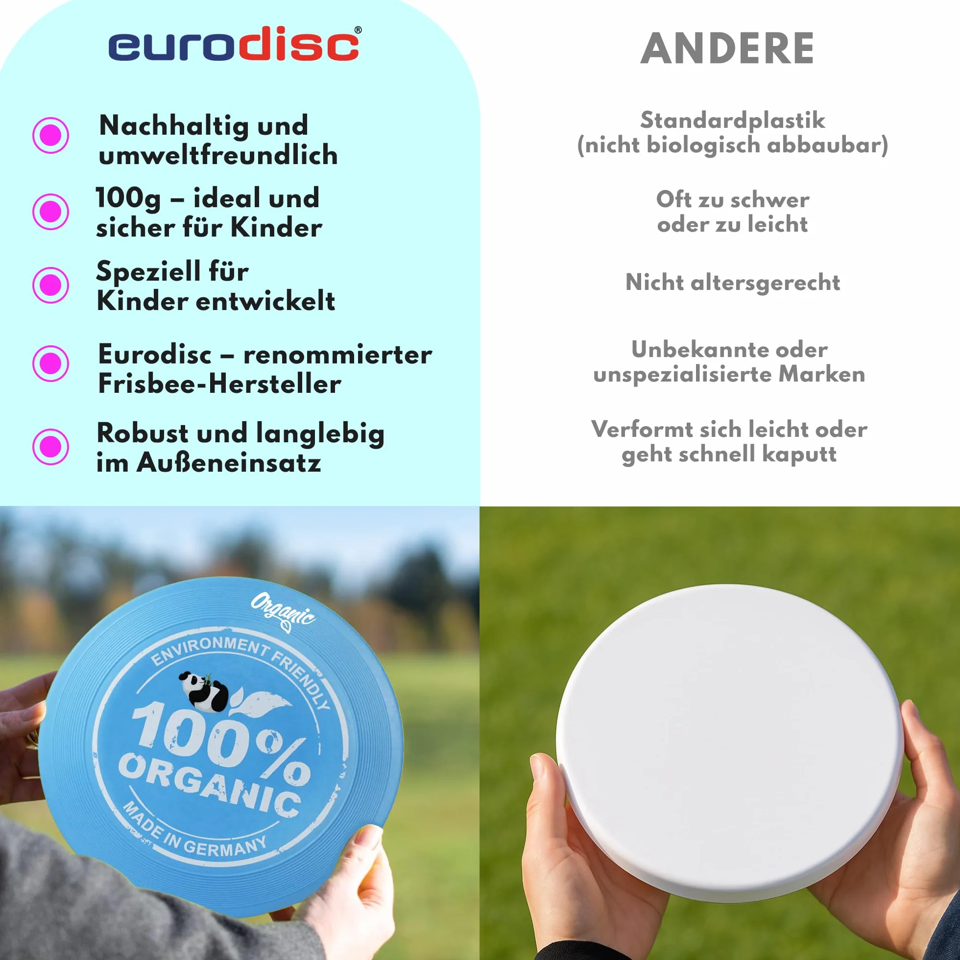 EURODISC - Frisbee En Plastiques Bio Pour Enfants