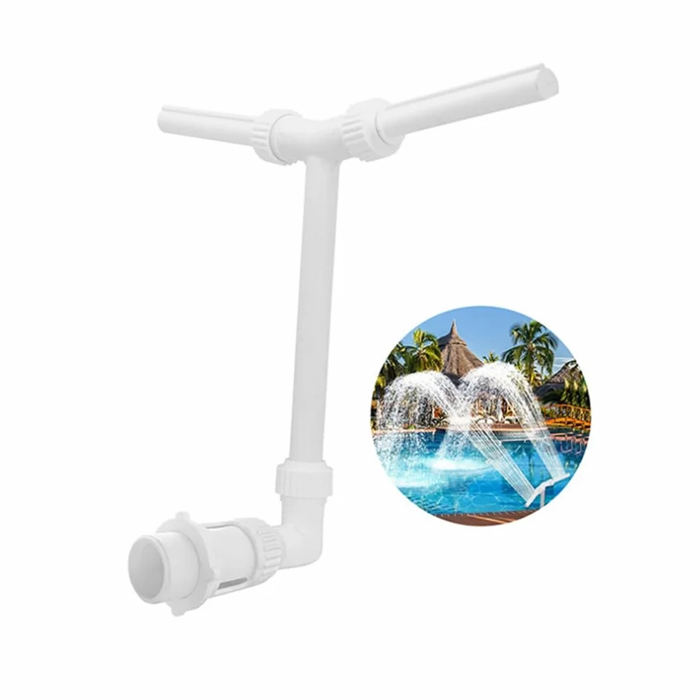 Fontaine de piscine cascade réglable double jet pour piscine sous-marine et au sol