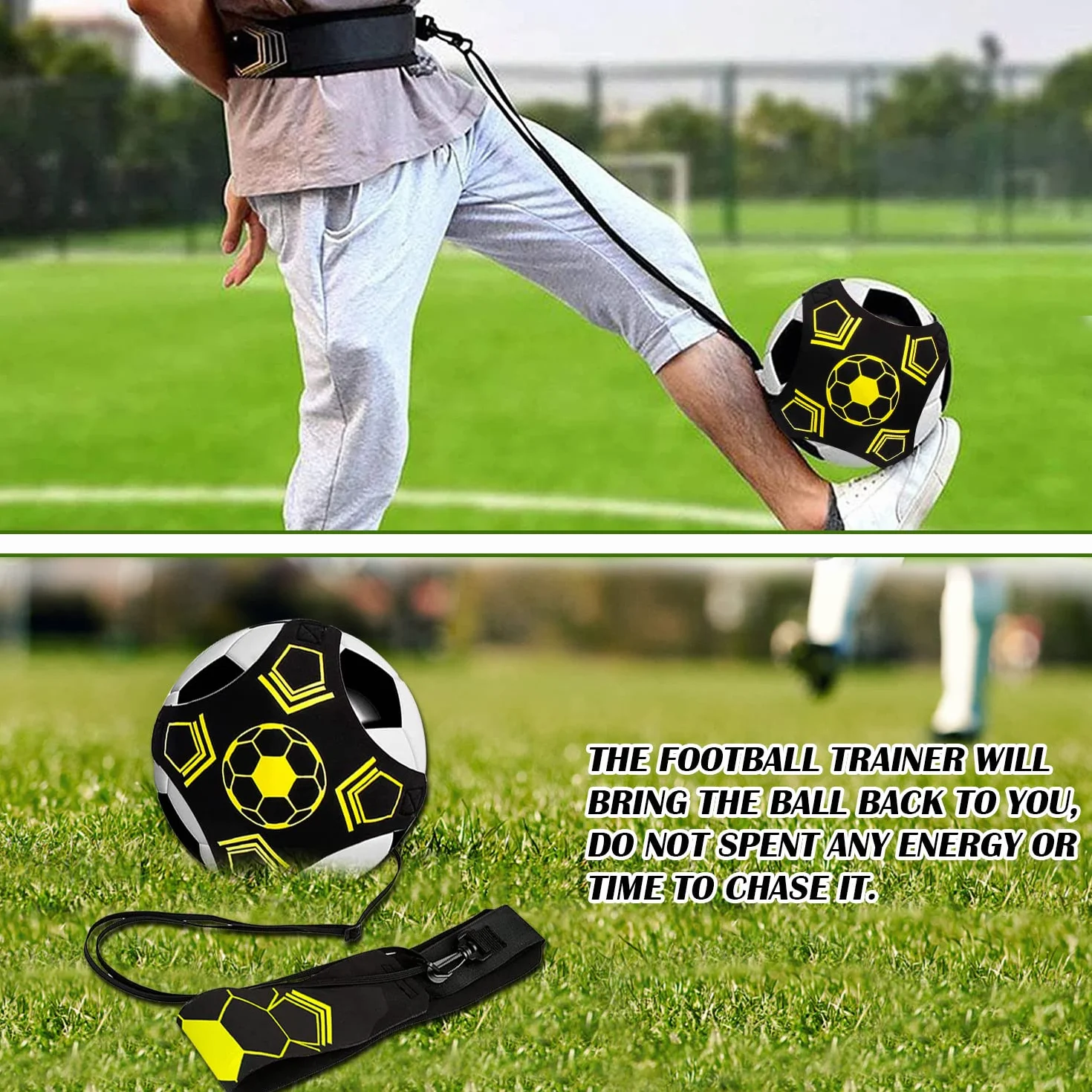 Ceinture d'entraînement football ajustable avec élastique 10 plots pour enfant adulte ballon foot volleyball rugby