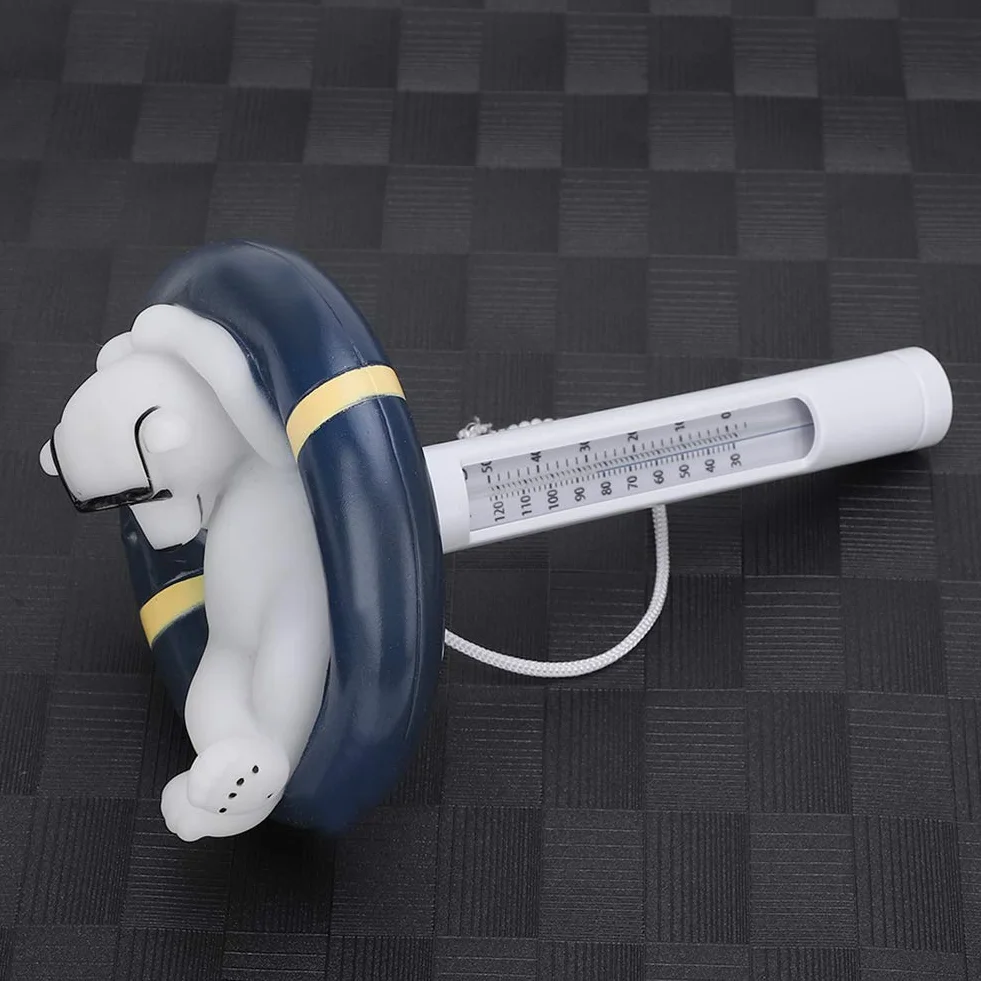 Thermomètre Flottant Ours Dessin Animé pour Piscine Baignoire Température Eau Plastique Incassable