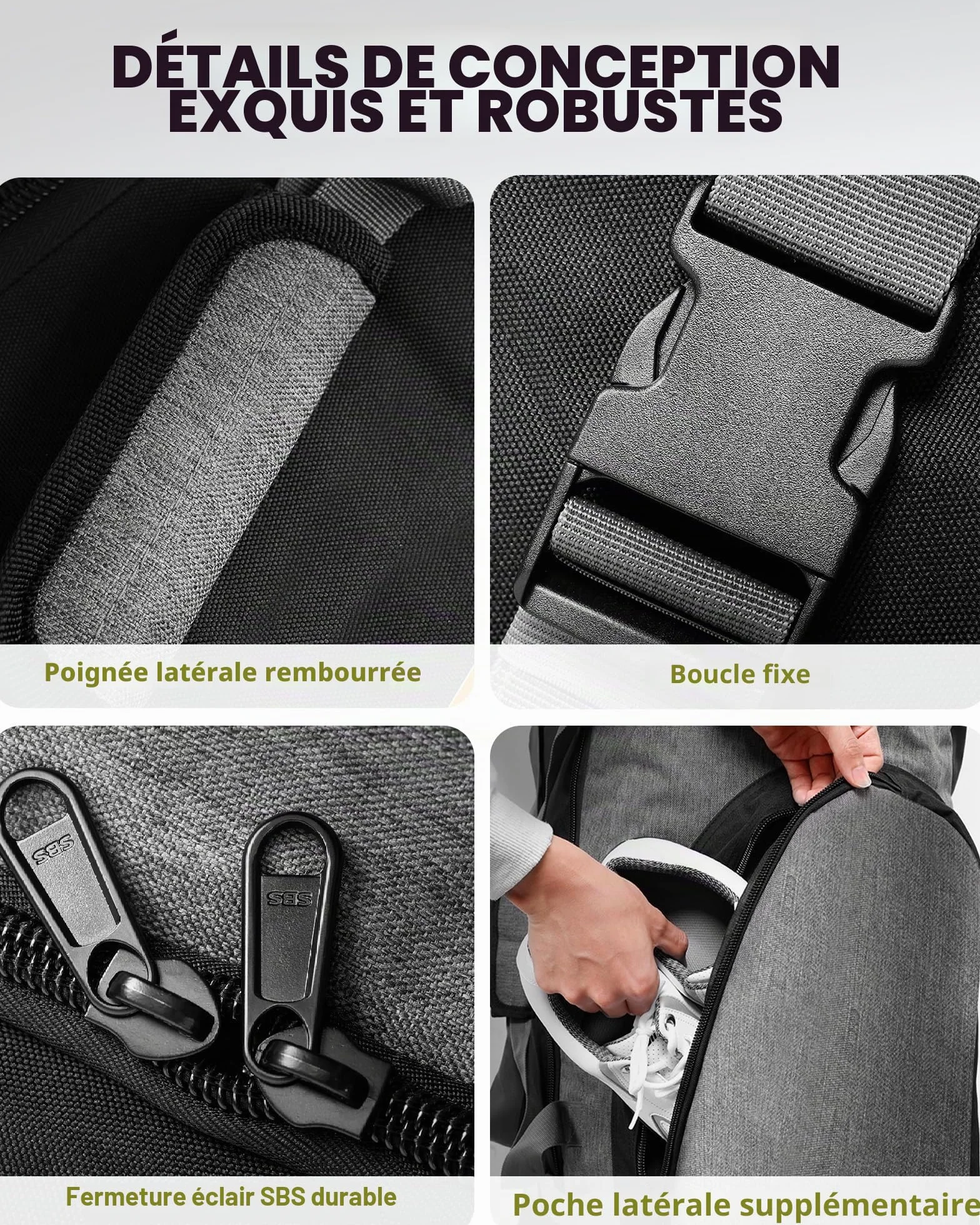 OutdoorMaster Sac de Voyage rembourré avec Roues renforcées, Oxford 900D Robuste résistant à l'usure et imperméable, Sac de Voyage pour Club de Golf à côtés Souples, Compartiment pour Chaussures et