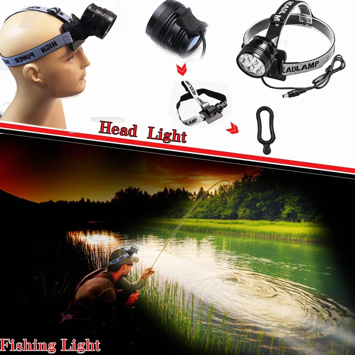 Lumière Lampe Velo LED Puissantes, Eclairage VTT Phare Vélo Rechargeable Etanche Lampe Vélo 9000 LM(7 LED 3 Modes), Kit Eclairage Velo pour VTT VTC Cycliste Poussette Camping