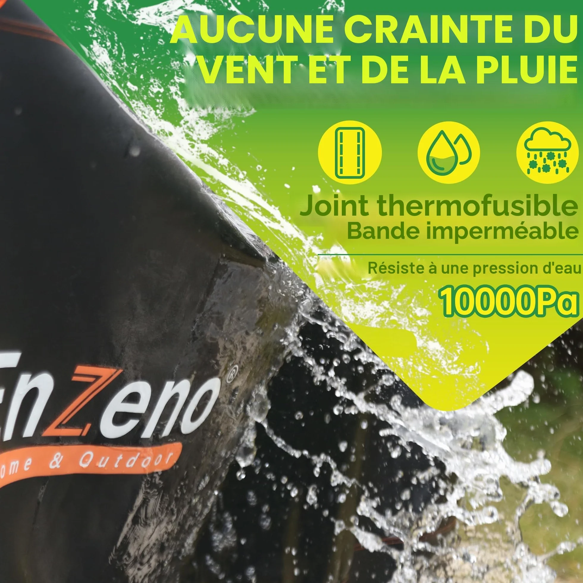 Enzeno Housse Salon de Jardin Exterieur 420D Oxford Tissu Protection Imperméable Anti-UV 180x120x74cm