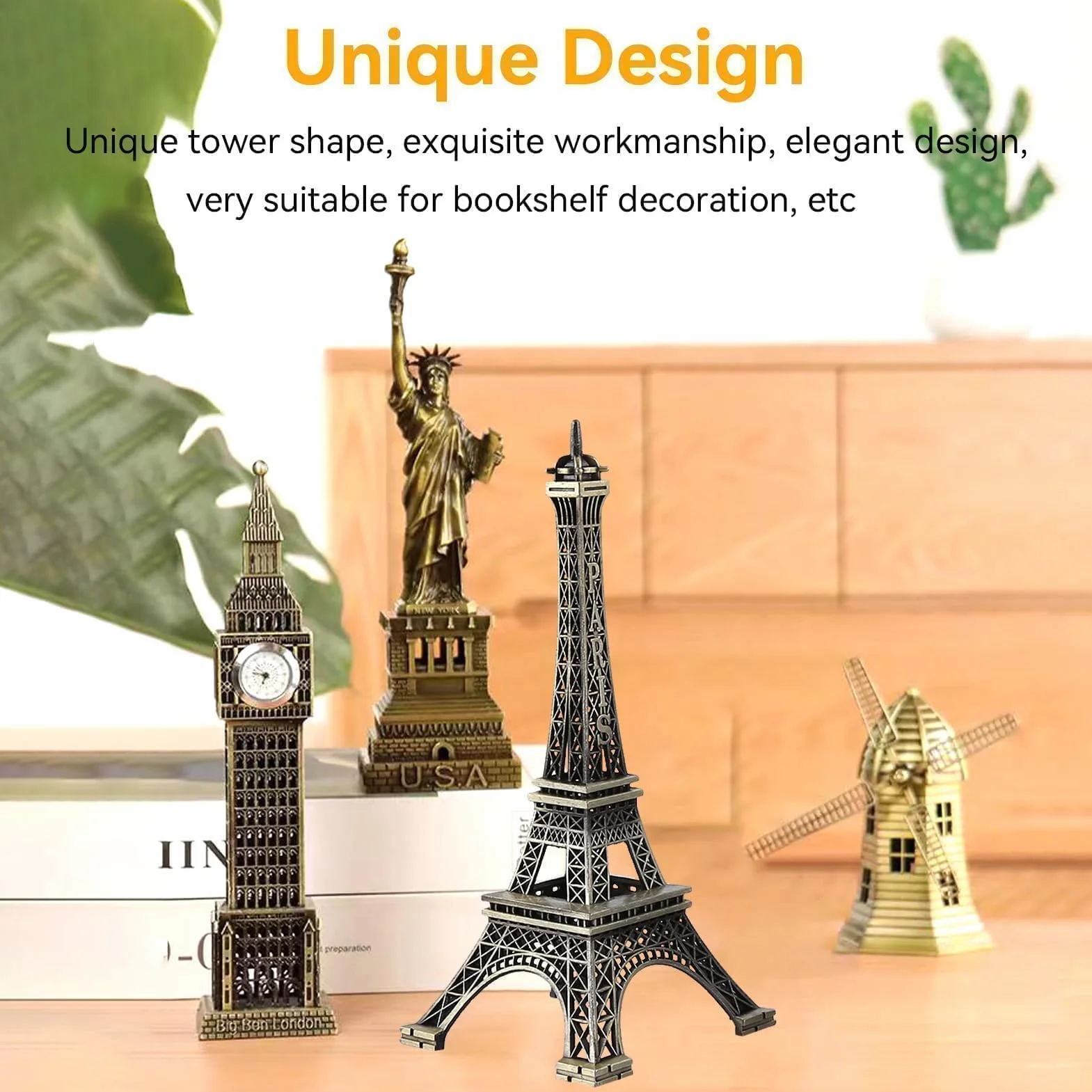 Tour Eiffel Statue décoration en Alliage de Zinc Paris Collection Réplique (15CM)