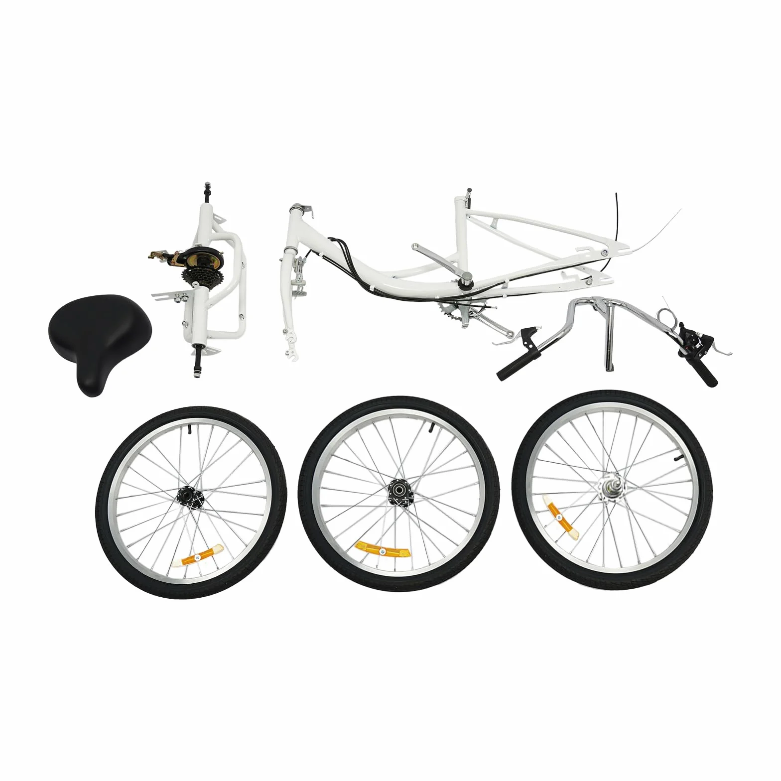Tricycle Adulte 20 Pouces, vélo Femme, vélo avec Panier, Velo Adulte, adapté à la Ville, à la Plage et aux Pistes cyclables