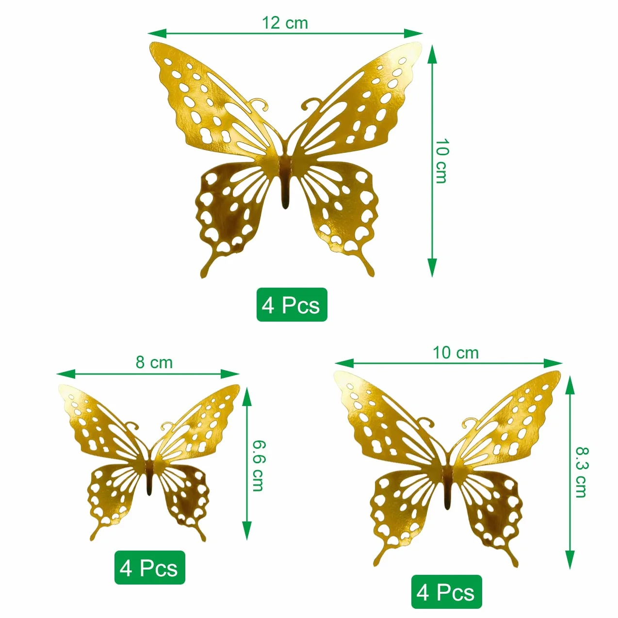 Papillon Decoration 12 pcs 3D Papillons Decoratifs Scrapbooking Stickers Muraux Decoration Murale Chambre Enfants