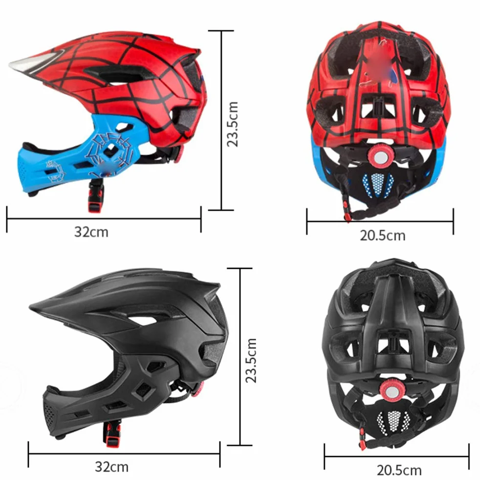 Casque Intégral VTT Adulte Casque Intégral Jeunesse Hors Route Moto Casque,MTB VTT BMX Moto Cross Accident Casque Unisexe Noir