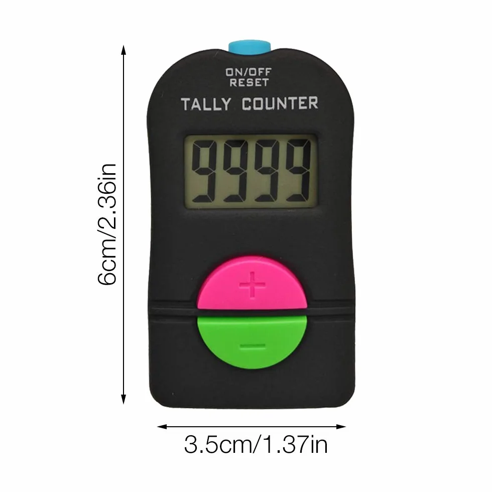 Compteur à Main Numérique Sport Golf 2 Pièces Clicker Manuel Addition Soustraction Électronique 0-9999