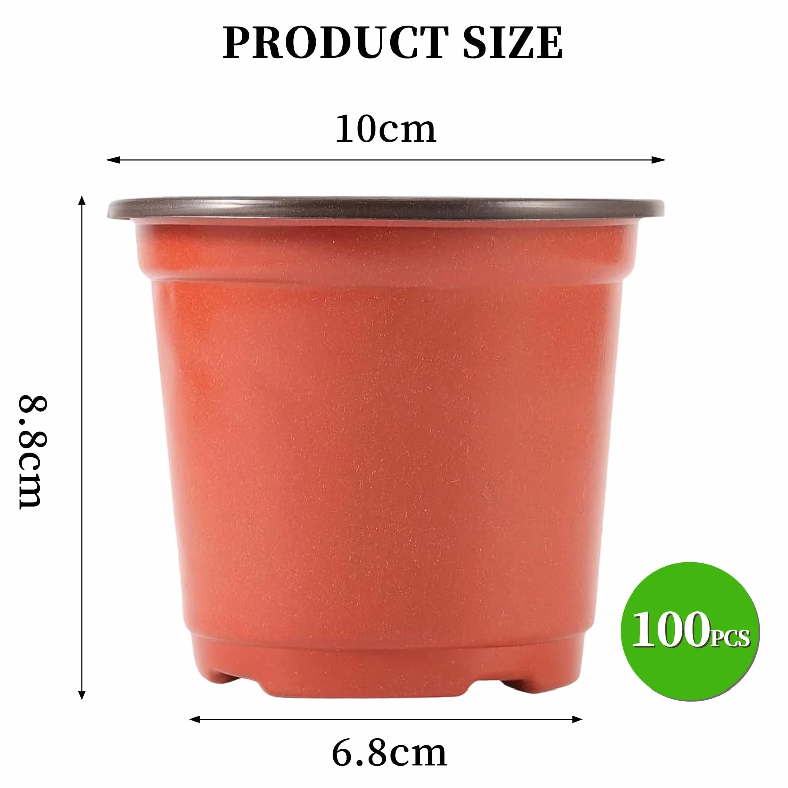 Pots de Plantes en Plastique 100 Pcs avec Étiquettes Réutilisables pour Fleurs Légumes Jardin