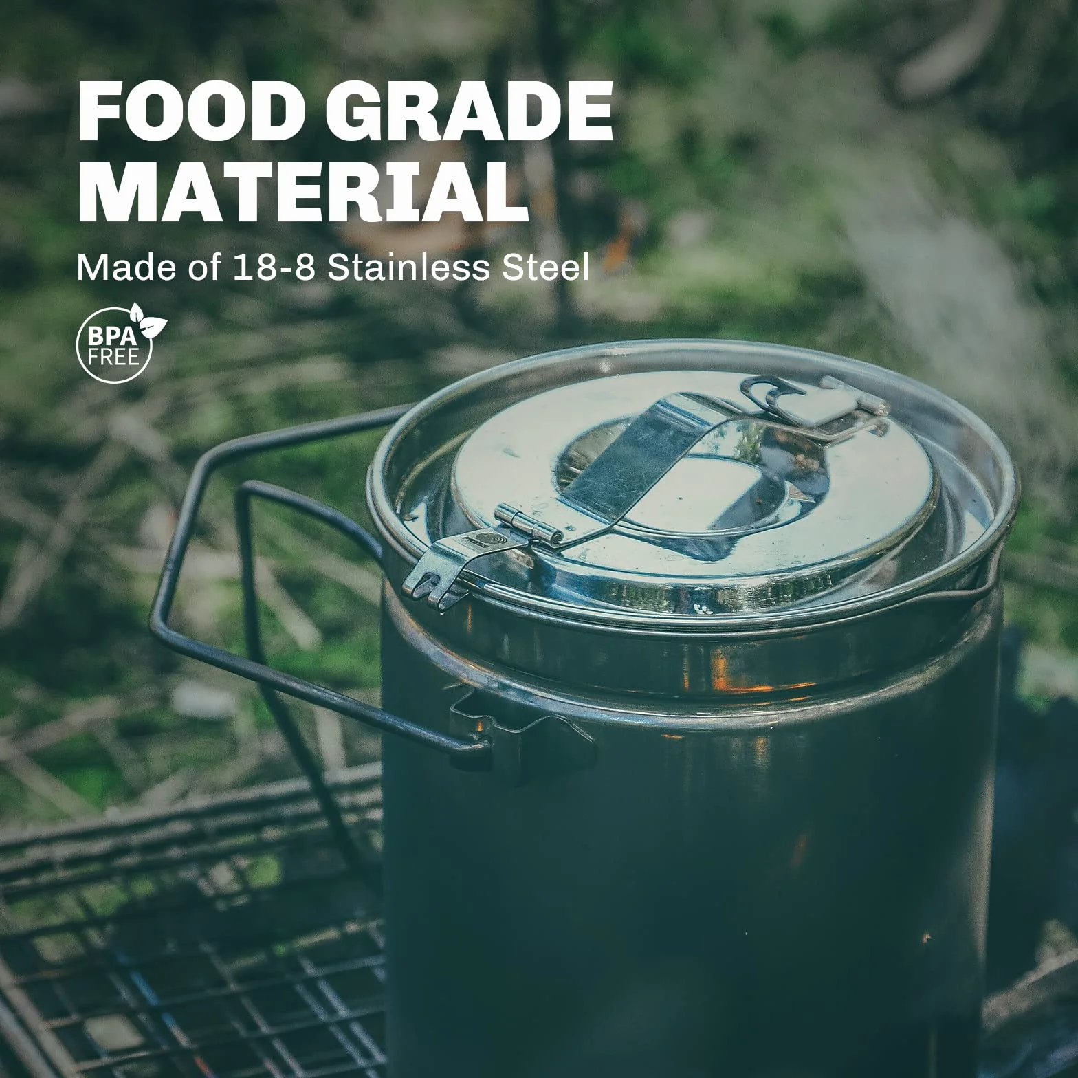 Fire-Maple Antarcti Pot de Camping en Acier Inoxydable 1,2L avec Panier Vapeur, Mug de Café, Poignée Pliable pour la Cuisine en Plein Air