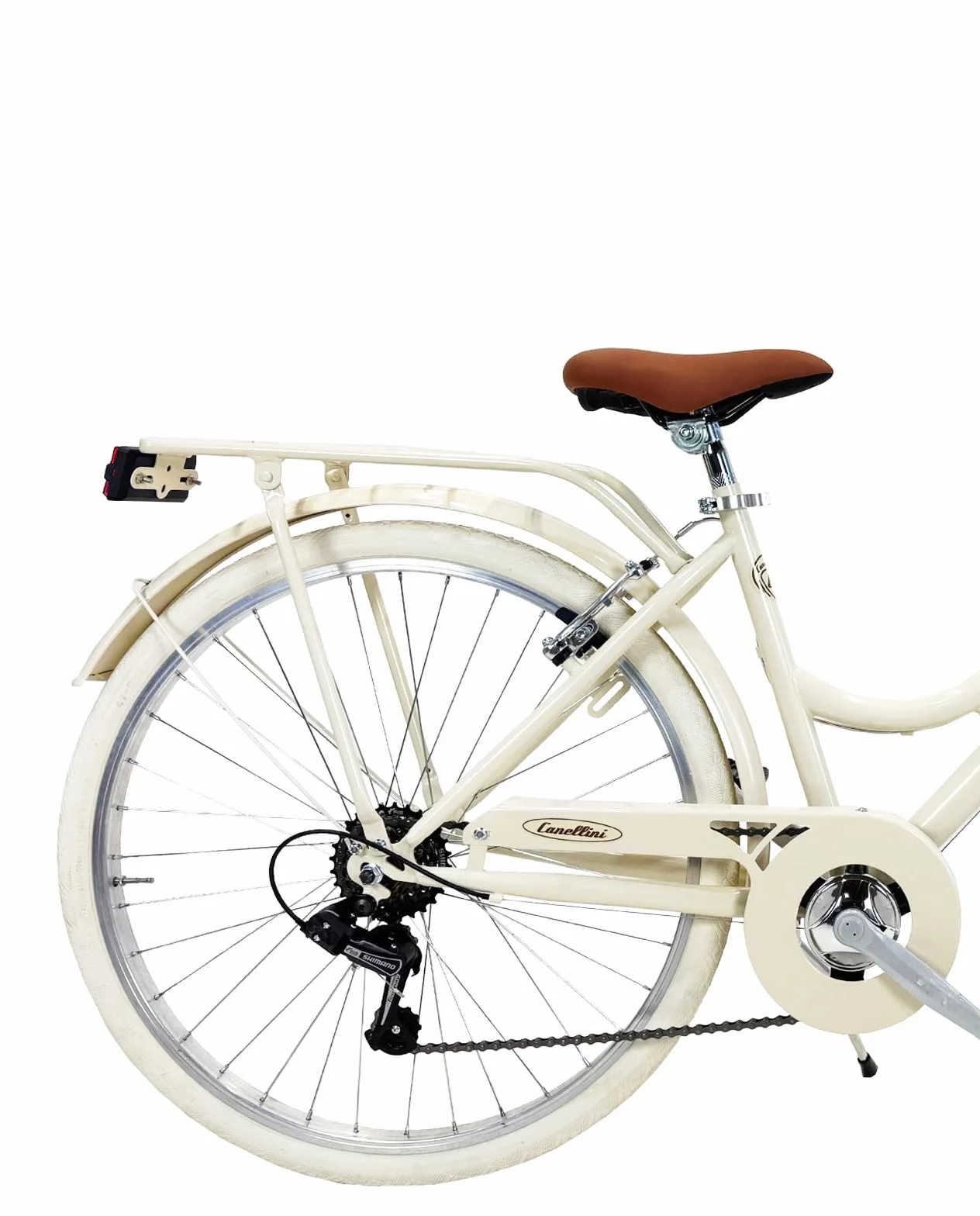 Vélo de ville citybike ctb vintage rétro doux taille by canellini avec changement 6 vitesse rome 26