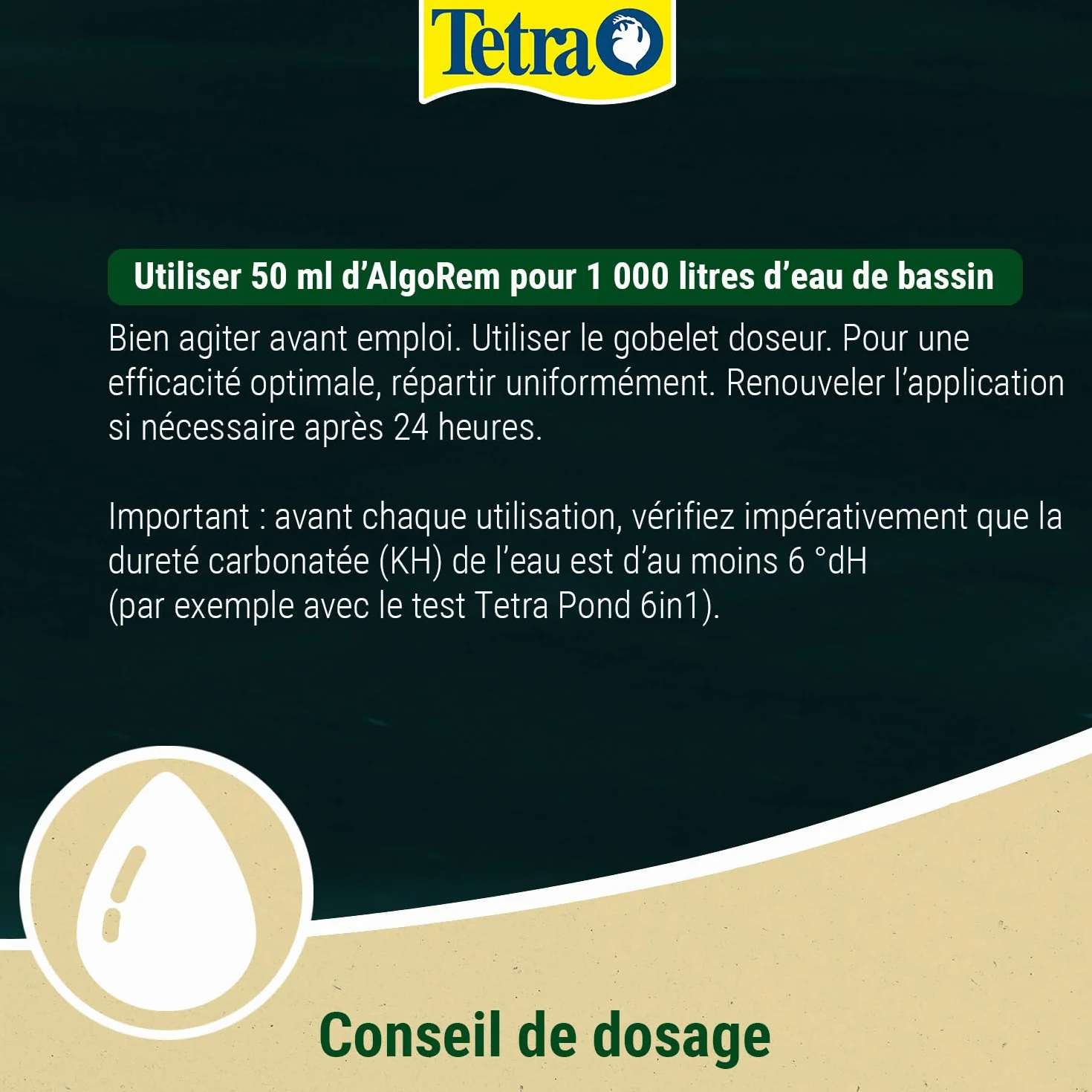 Tetra Pond AlgoRem Traitement Eau Bassin Jardin 500 ml
