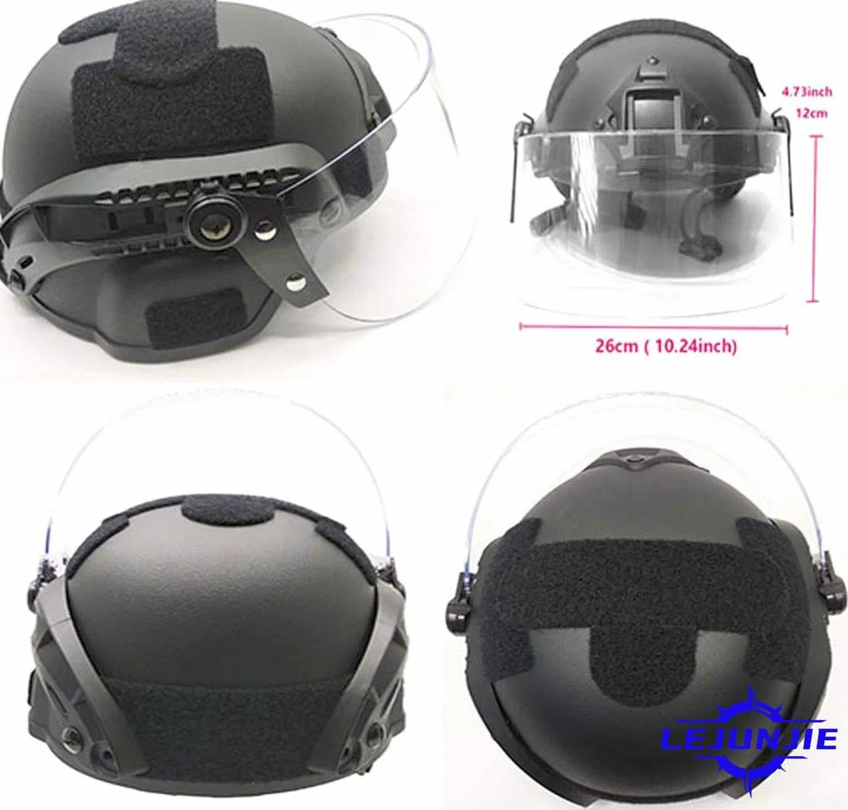 Casque Tactique Mich 2000 Fast avec Lunettes de Protection Transparentes pour Airsoft Paintball