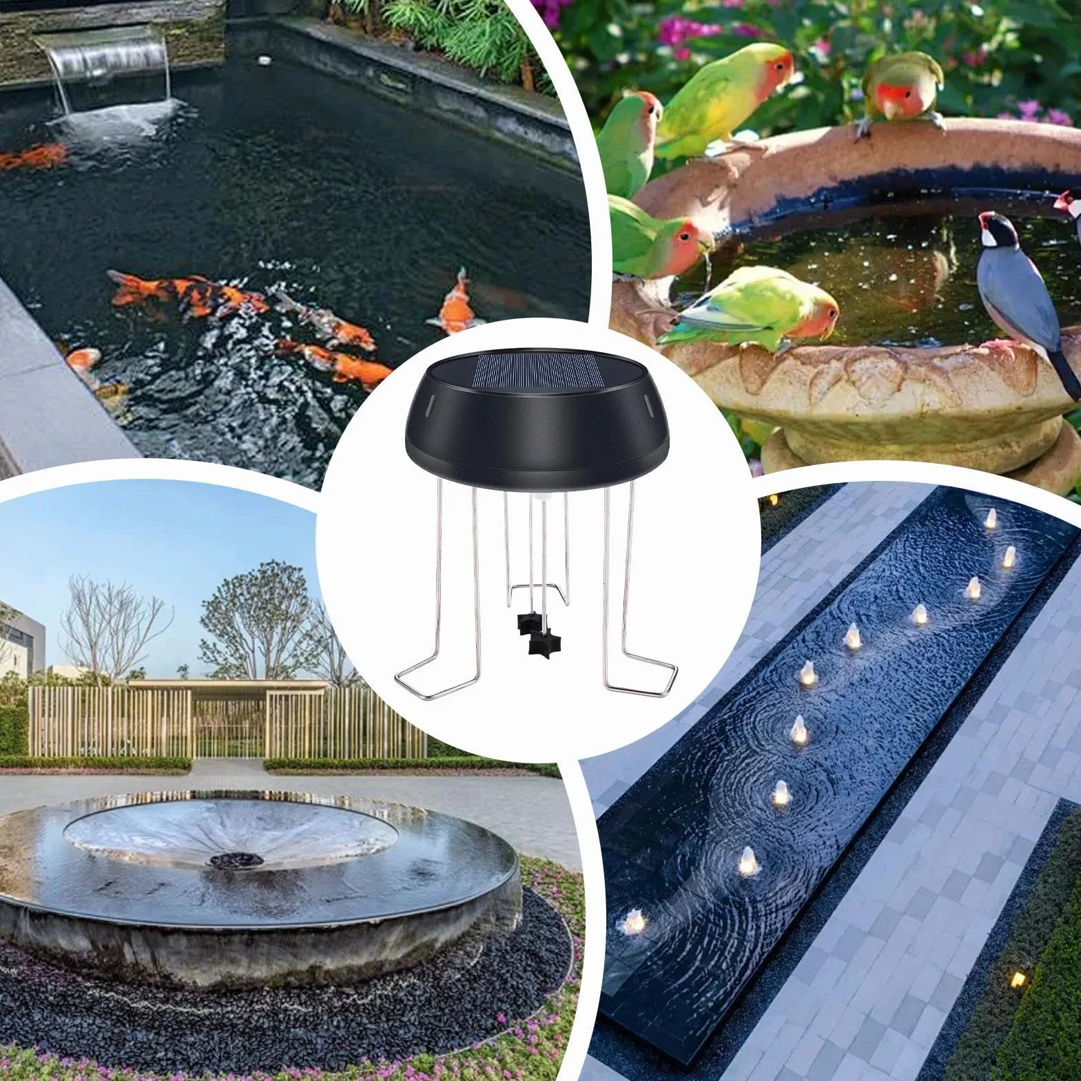 Pompe solaire pour bain d'oiseaux 0,5 W – Fontaines de jardin, système de circulation
